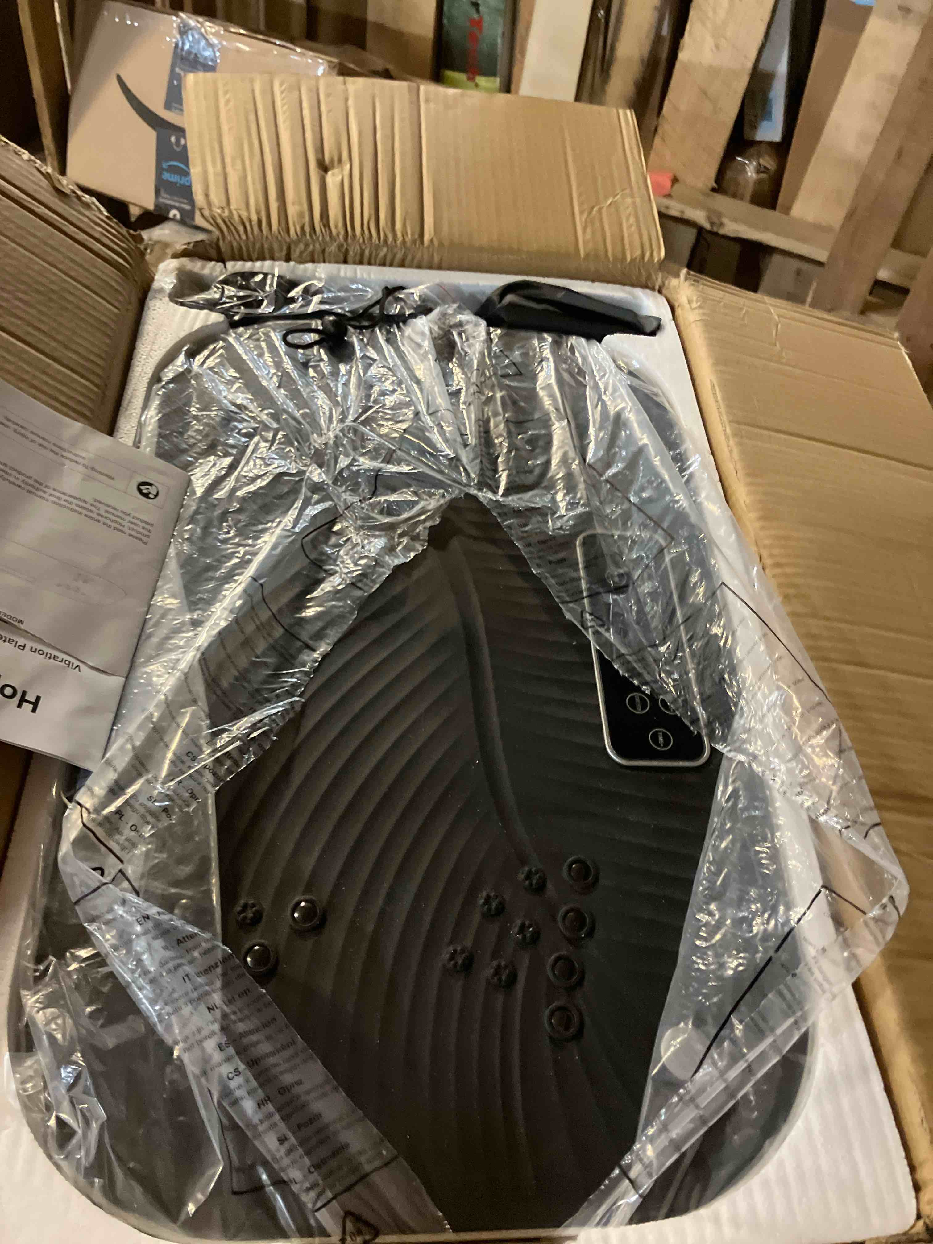 Condition photo showing New/Like New for Vibration Plate Machine,180 Speeds Shake Plate for Lymphatic Drainage Weight Loss, Vibrating Fitness Platform 460LB Capacity Whole Body Workout with Bluetooth Home Exercise Gym Equipment for Women Men