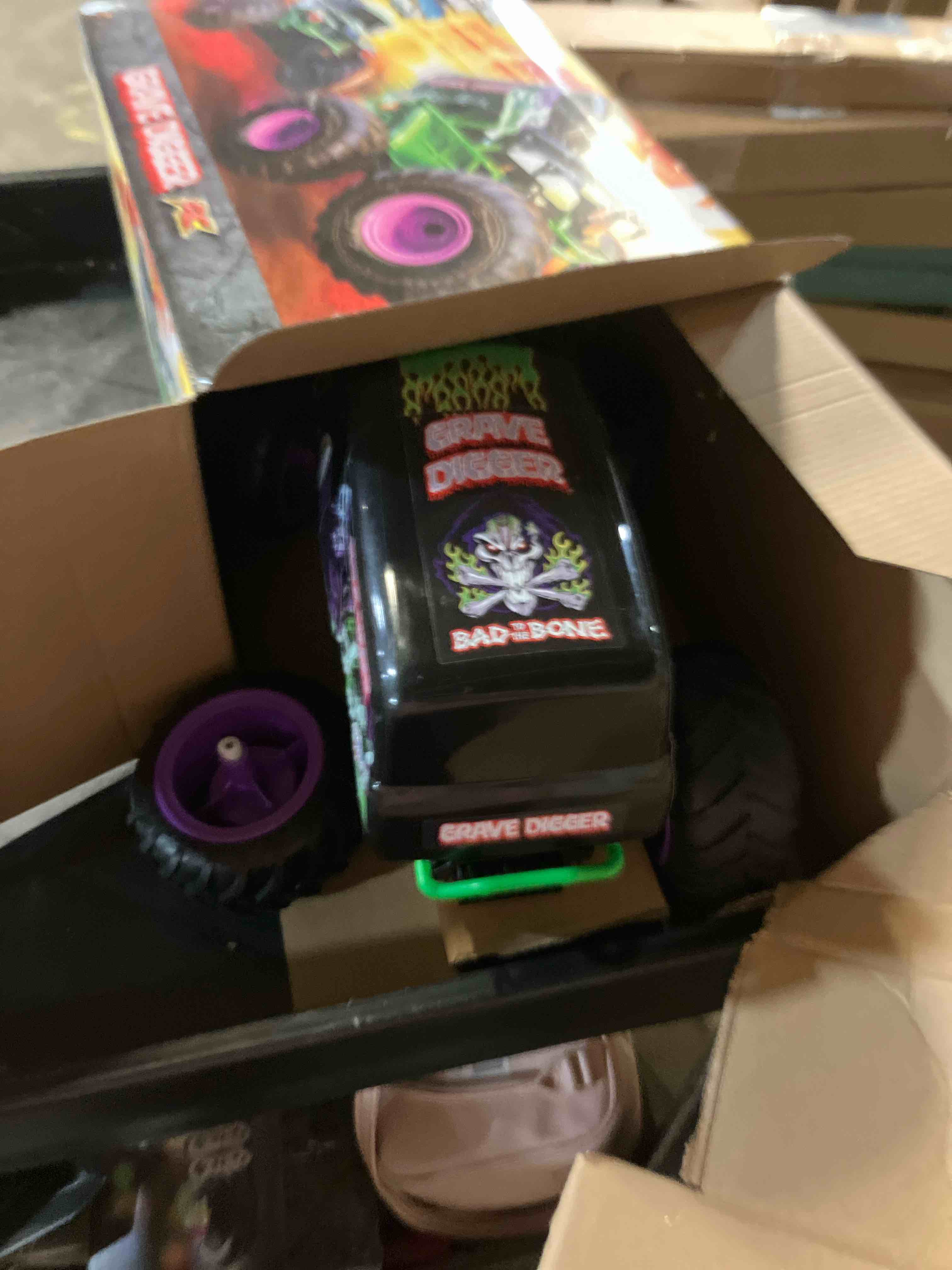 Condition photo showing As Is for Monster Jam, Official Smash & Bash Grave Digger Remote Control Indoor & Outdoor Vehicle, 1:15 Scale Repairable Monster Truck, Kids Toys for Boy and Girls Ages 4 and up