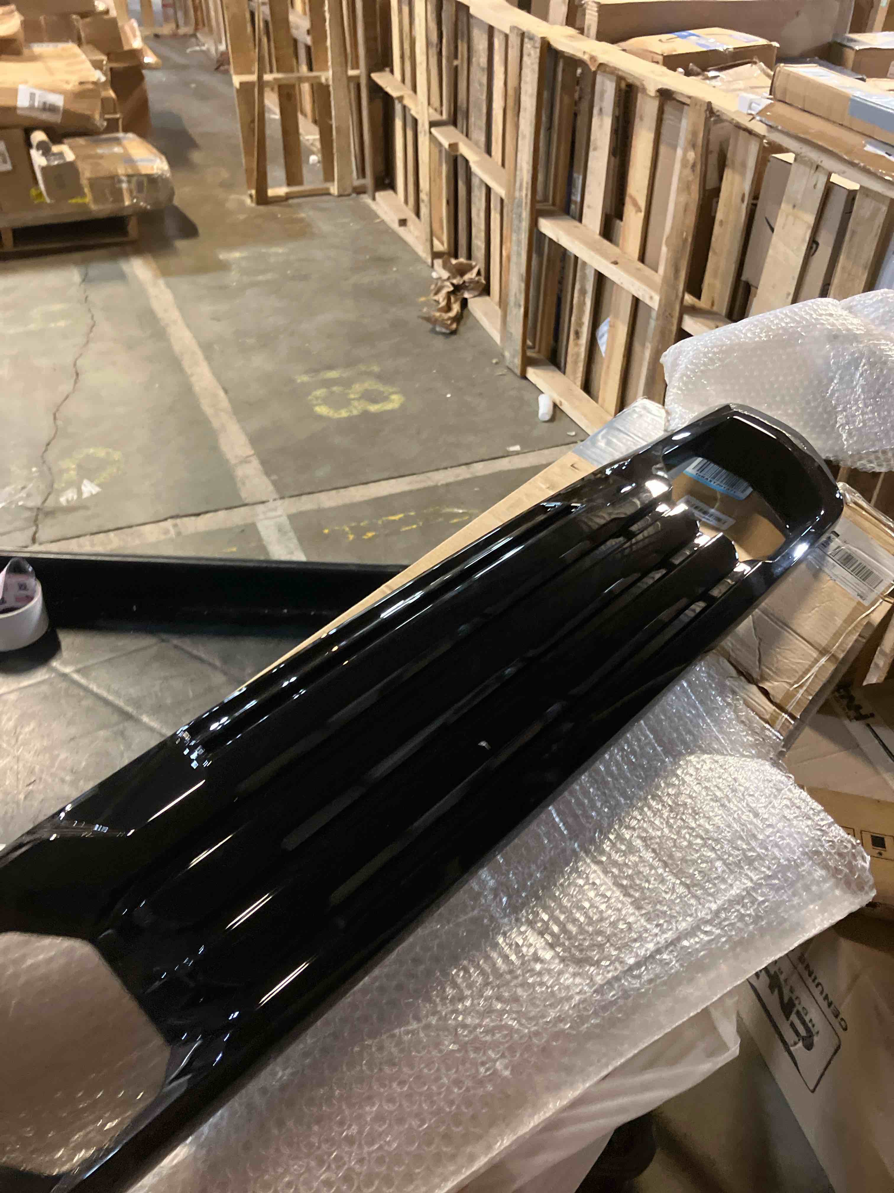 Condition photo showing Good Condition for Front Bumper Filler Lower Grille Plate Gloss Black Replacement for 2019-2022 Sierra 1500