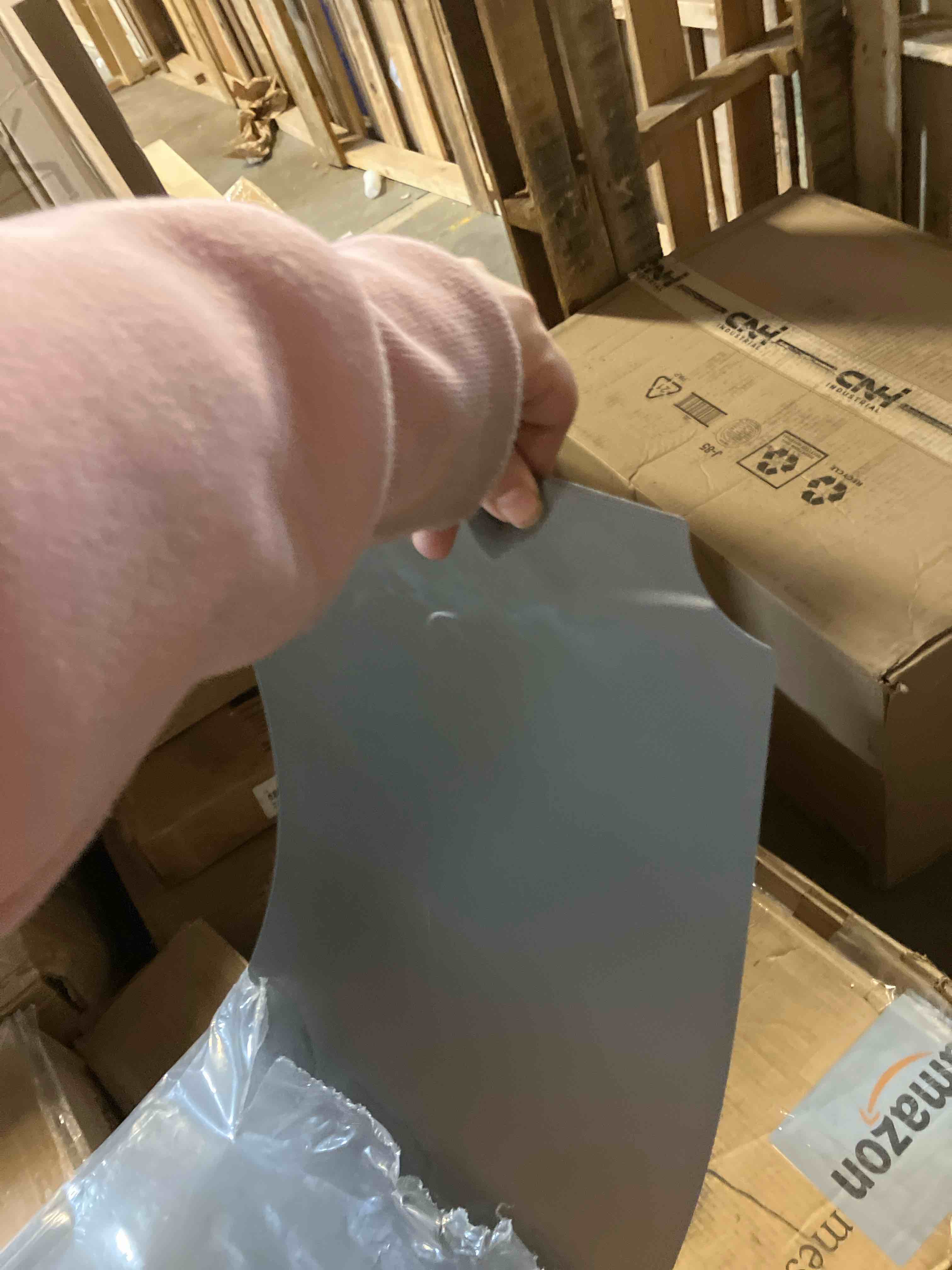 Condition photo showing New/Like New for Slendor Wire Shelf Liner 14" x 36" Value Pack of 5 Flat Heavy Duty Waterproof Non-Adhesive Industrial Strength Plastic Mats for Tier Shelving Unit, Gray 14"x36" Gray