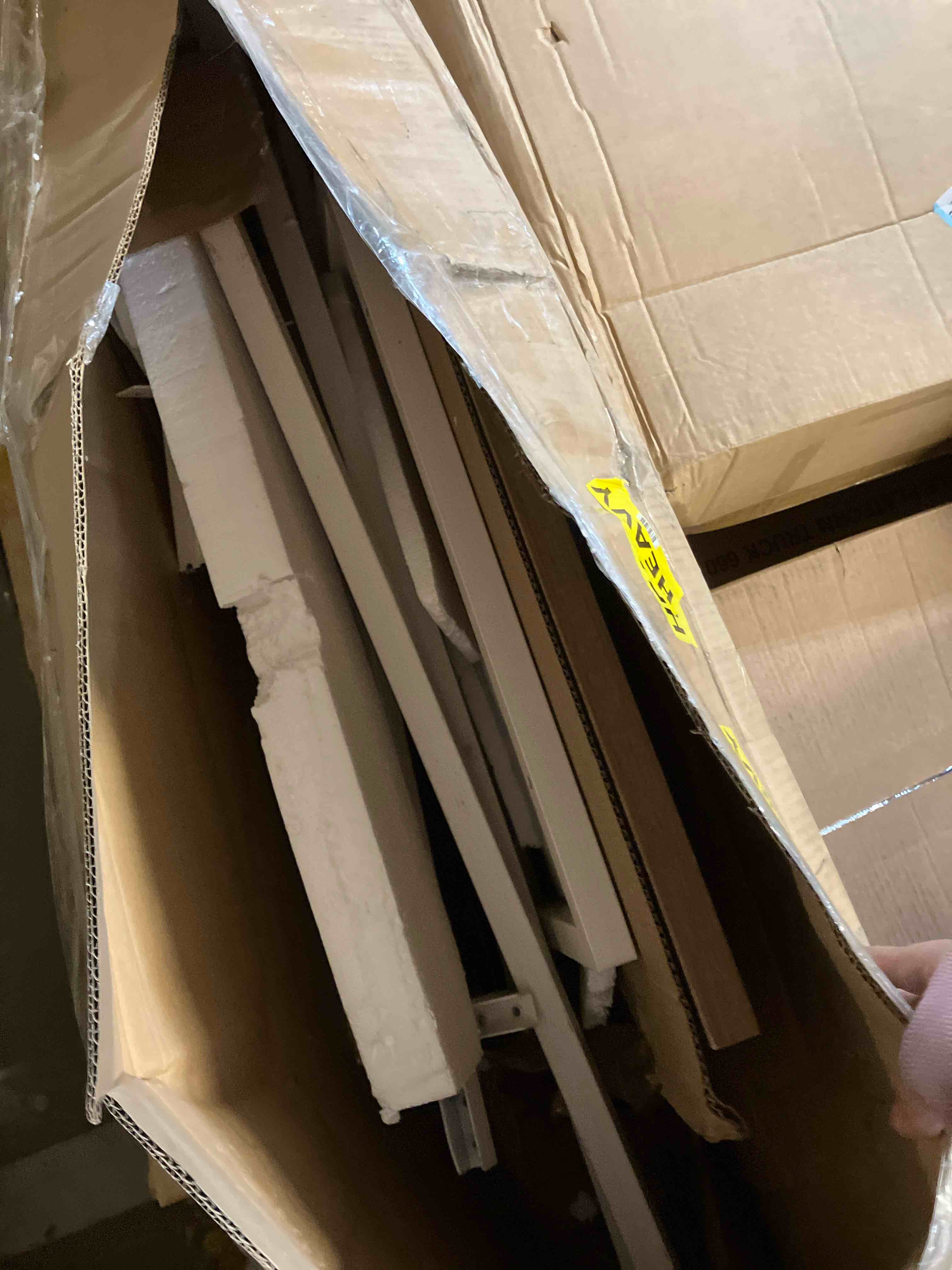 Condition photo showing Good Condition for Nathan James Theo 2-Shelf Industrial Wall Mount Ladder, Small Computer or Writing Desk, Rustic Oak/White