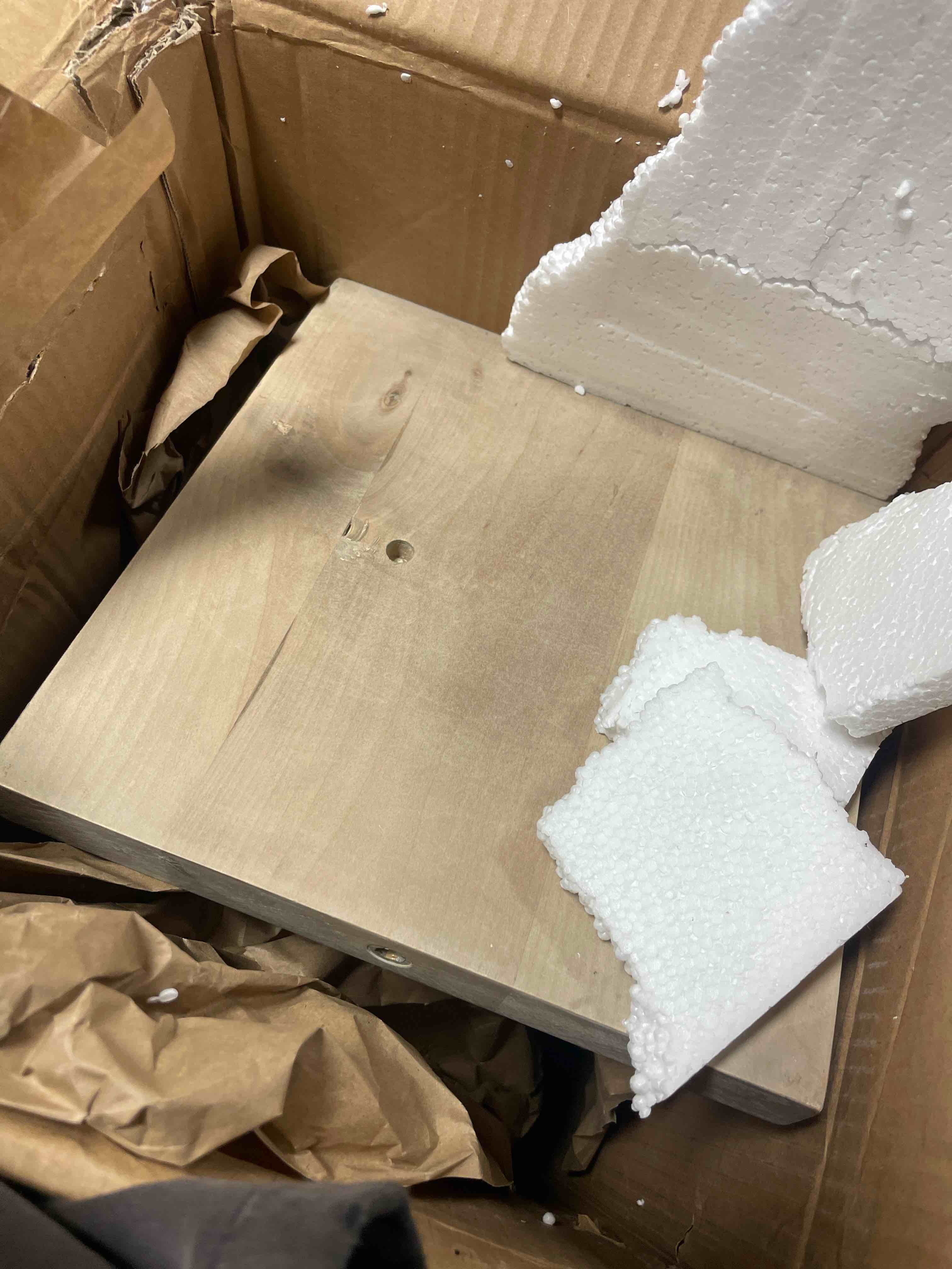 Condition photo showing Good Condition for Helmut Round Solid Wood Base Dining Table ( incomplete base only)