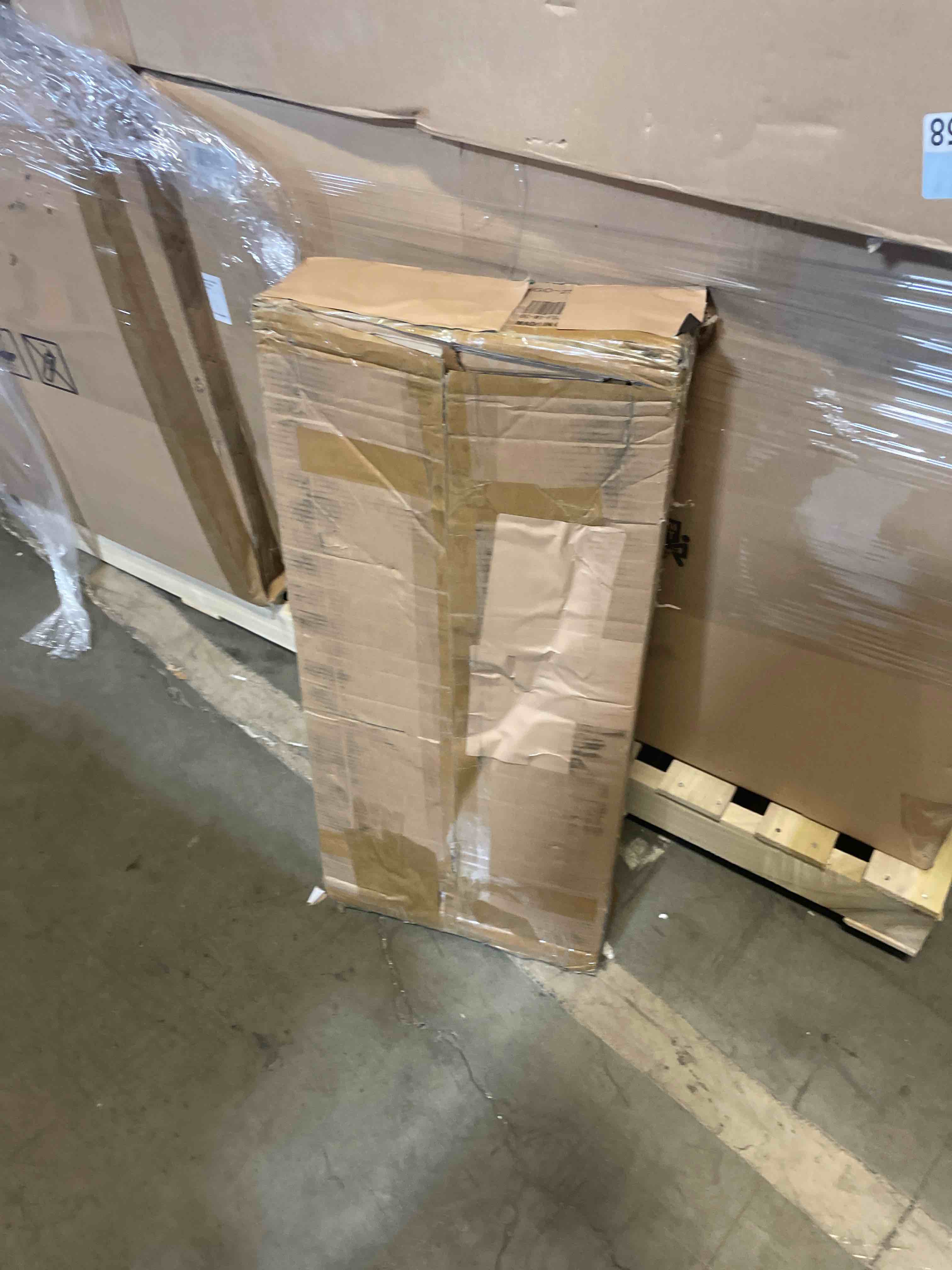 Condition photo showing New/Like New for Vongrasig 5 Tier Bookshelf, Modern Tall Bookcase, Book Shelves Display Standing Shelf, Free Standing Storage Organizer for Bedroom, Living Room, White+Gold