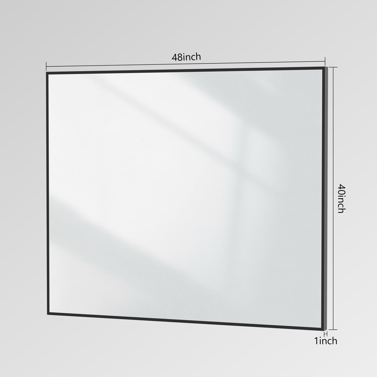Condition photo showing New/Like New for lesamuel wall mounted vanity mirror w/ aluminum frame for bedroom, entryway, living room by ebern designs