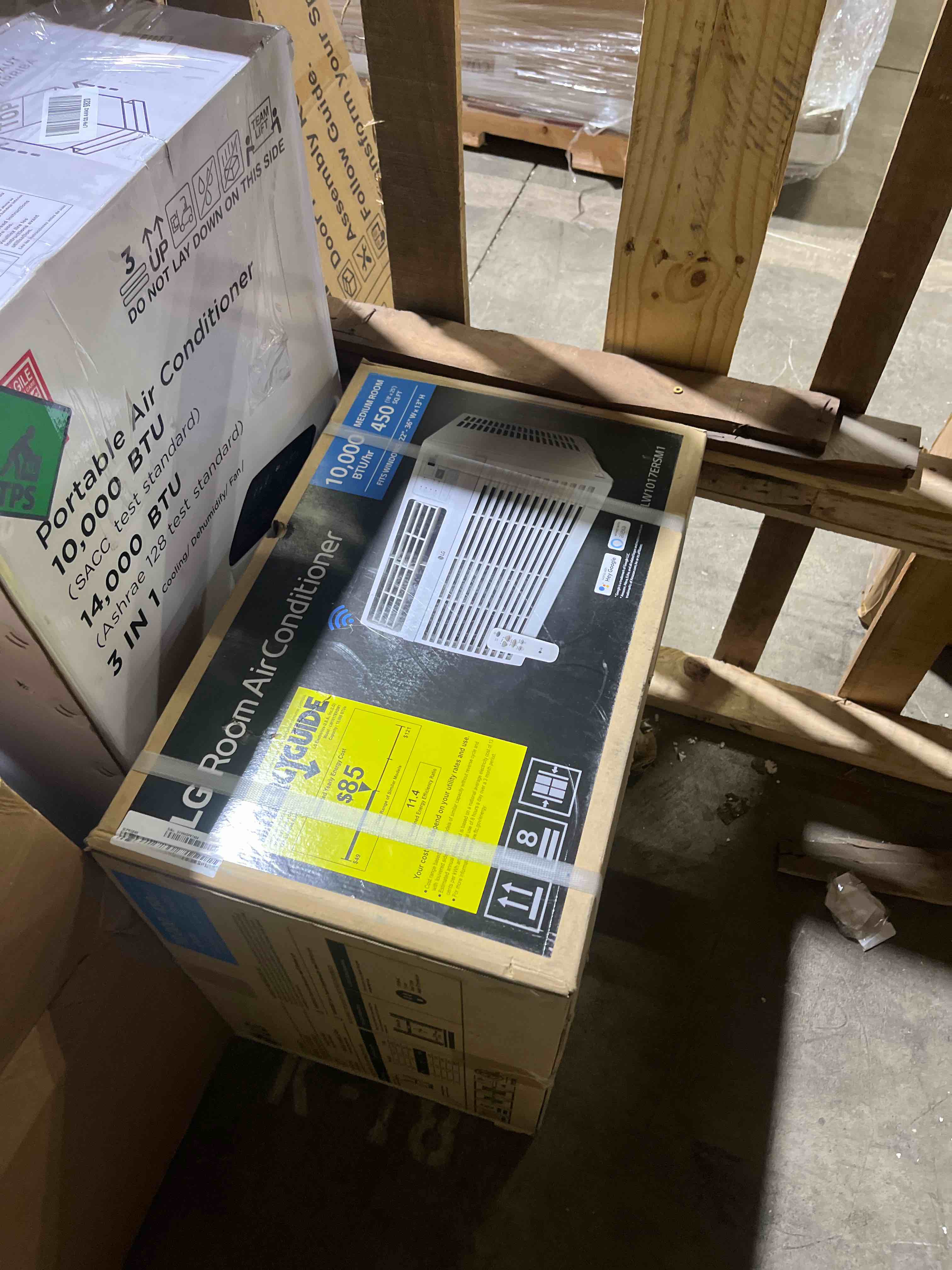 Condition photo showing New/Like New for lg 10000 btu smart wi-fi enabled, ultra-quite, quick and easy installation window air conditioner with remote, thinq technology, washable filter, eco-friendly r32 refrigerant (white)