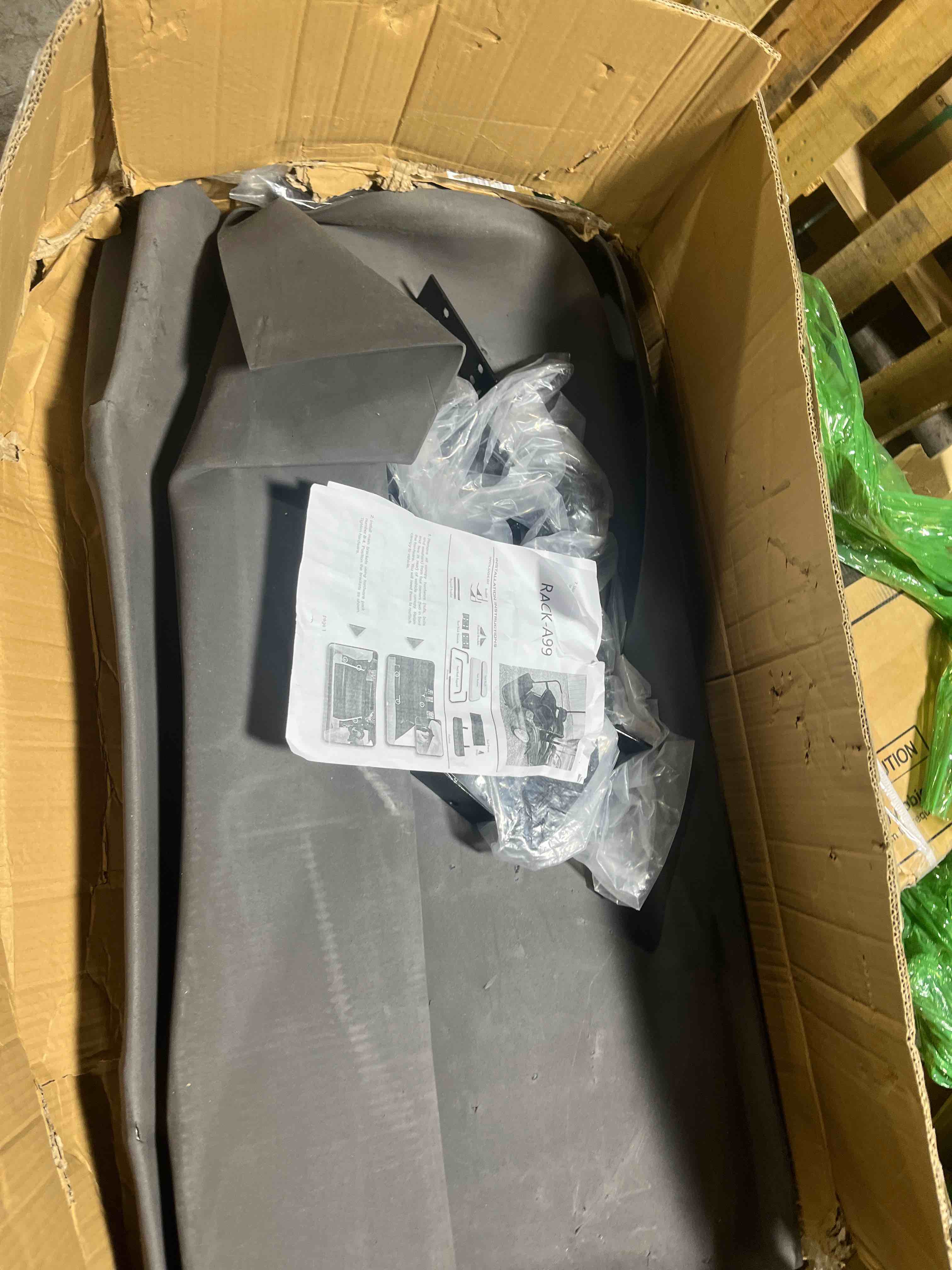 Condition photo showing As Is for gusto™ ezgo rxv golf cart flip folding rear back seat kit - black