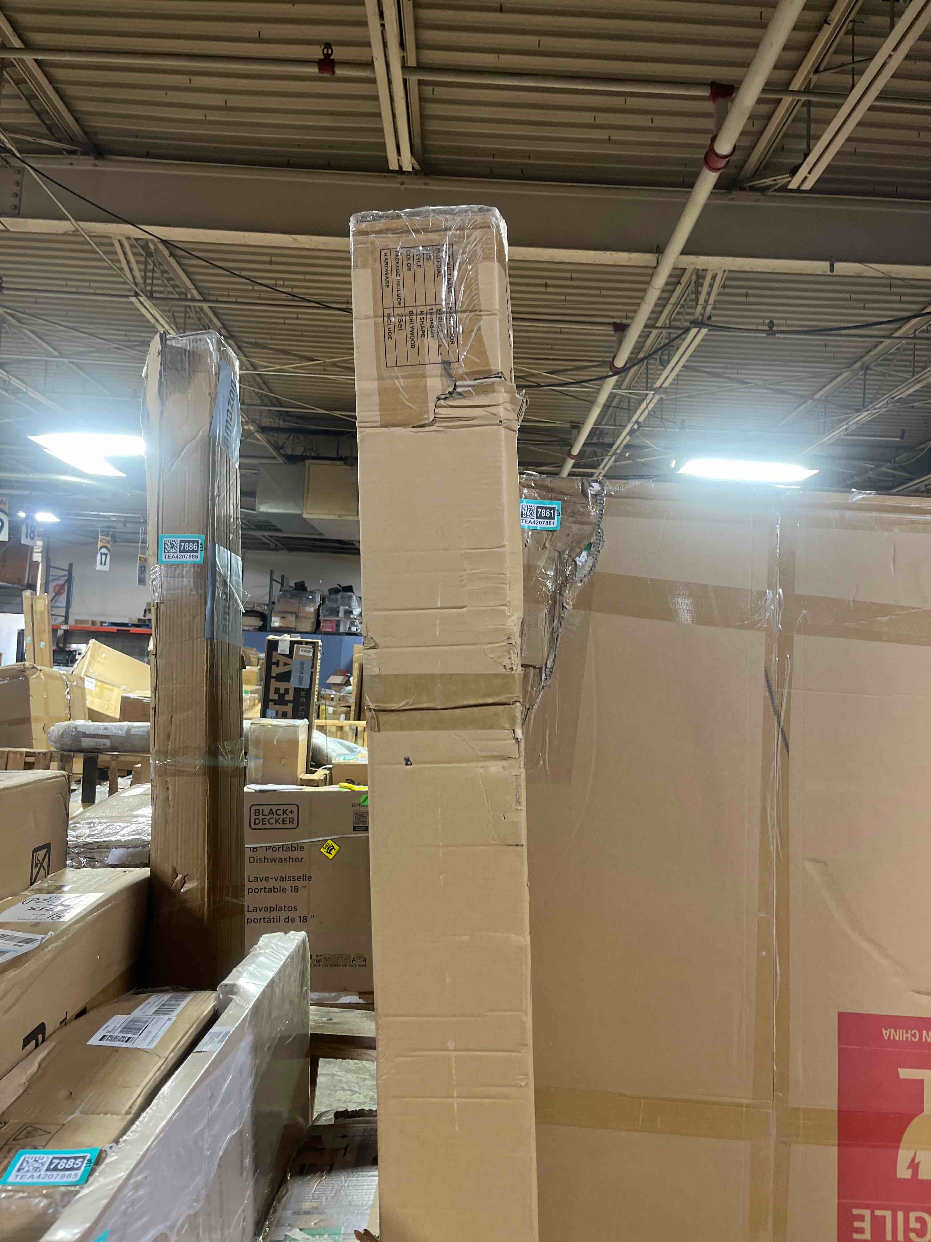 Condition photo showing New/Like New for easelife 36in x 84in (double 18in×84in door) barn door with 6.6ft sliding door hardware & handle included,diy assemblely,easy install,apply to interior rooms & storage closet,k-frame 18"x84" double door + 6.6' track kit