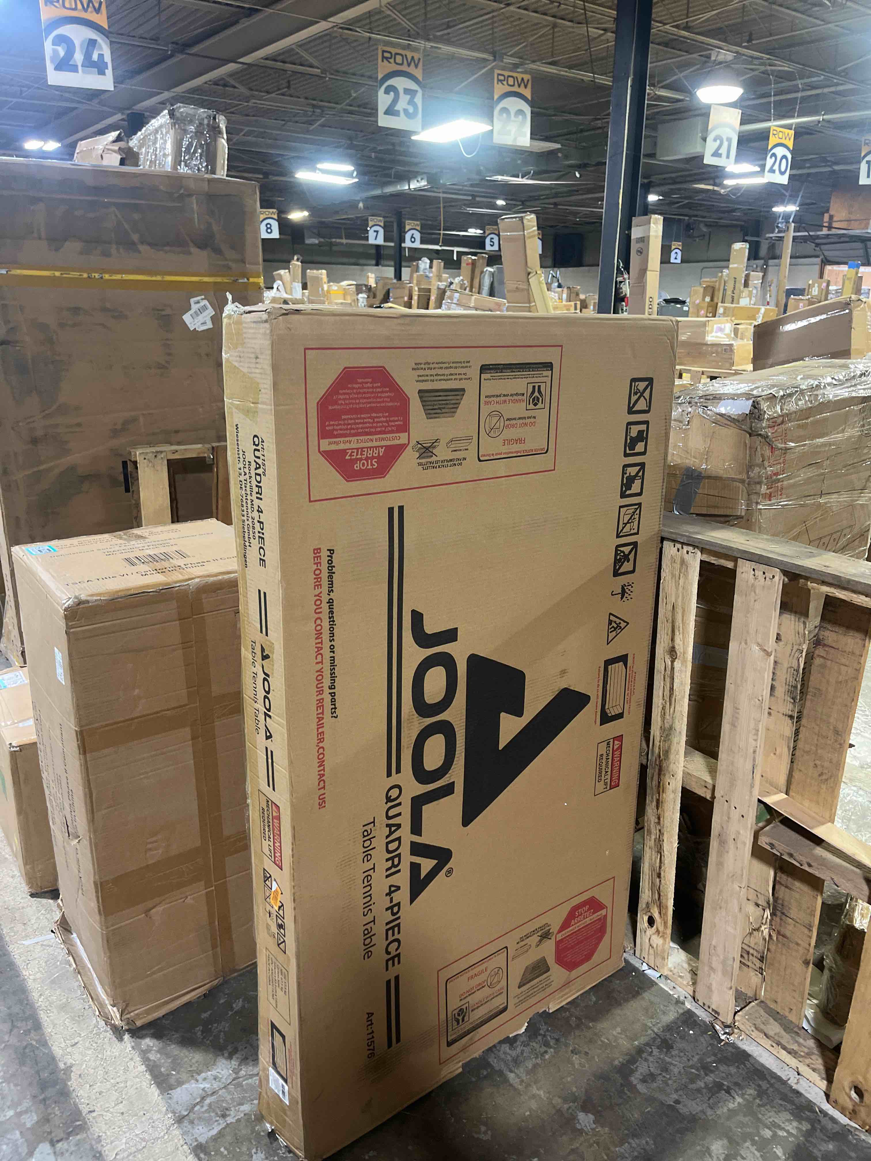 Condition photo showing New/Like New for joola indoor 15mm ping pong table with quick clamp ping pong net set - single player playback mode - regulation size table tennis table - compact storage ping pong table quadri