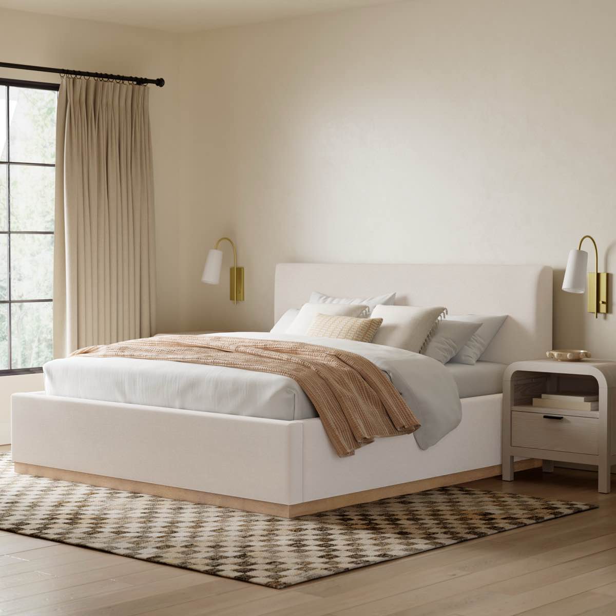 Delpha Grounded Upholstered Wood Base Bed By Joss & Main (King Headboard Only)