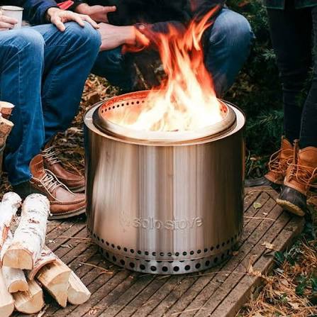 solo stove bonfire 2.0 - 19.5 inch smokeless fire pit with removable ash pan - portable outdoor fire pit - stainless steel - wood burning lightweight fireplace, ideal for 4-6 people, 20 lbs