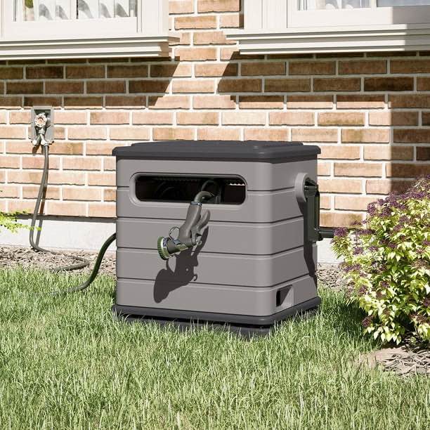 swivel water hose reel hideaway