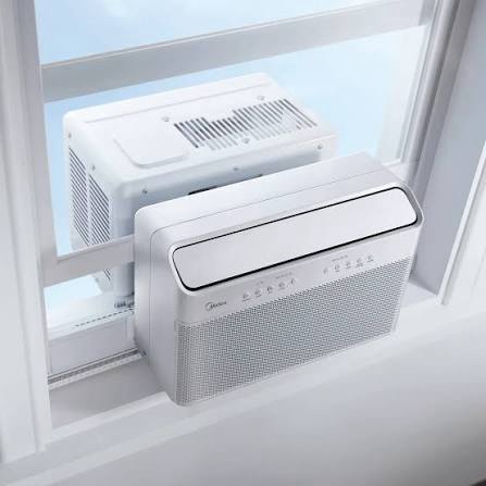 midea 8000 btu doe u-shaped smart window air conditioner with energy star for spaces up to 350 sq ft
