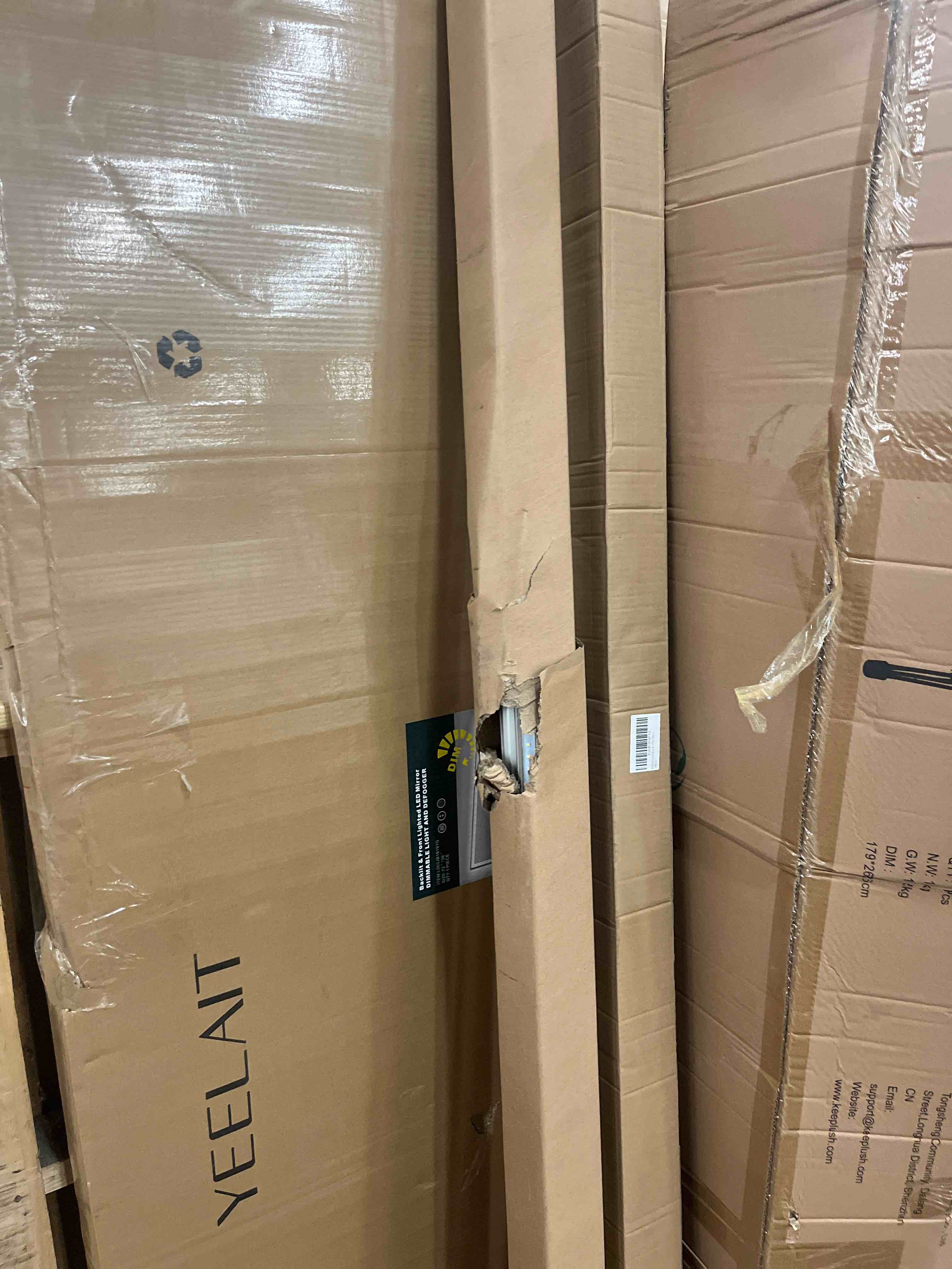 Condition photo showing New/Like New for jesled t8 t10 t12 8ft led light bulbs, single pin fa8 base, 8 foot led fluorescent tube replacement, 50w 6000lm, 5000k super bright, v shape, etl listed, ballast bypass, garage shop lights (4-pack)