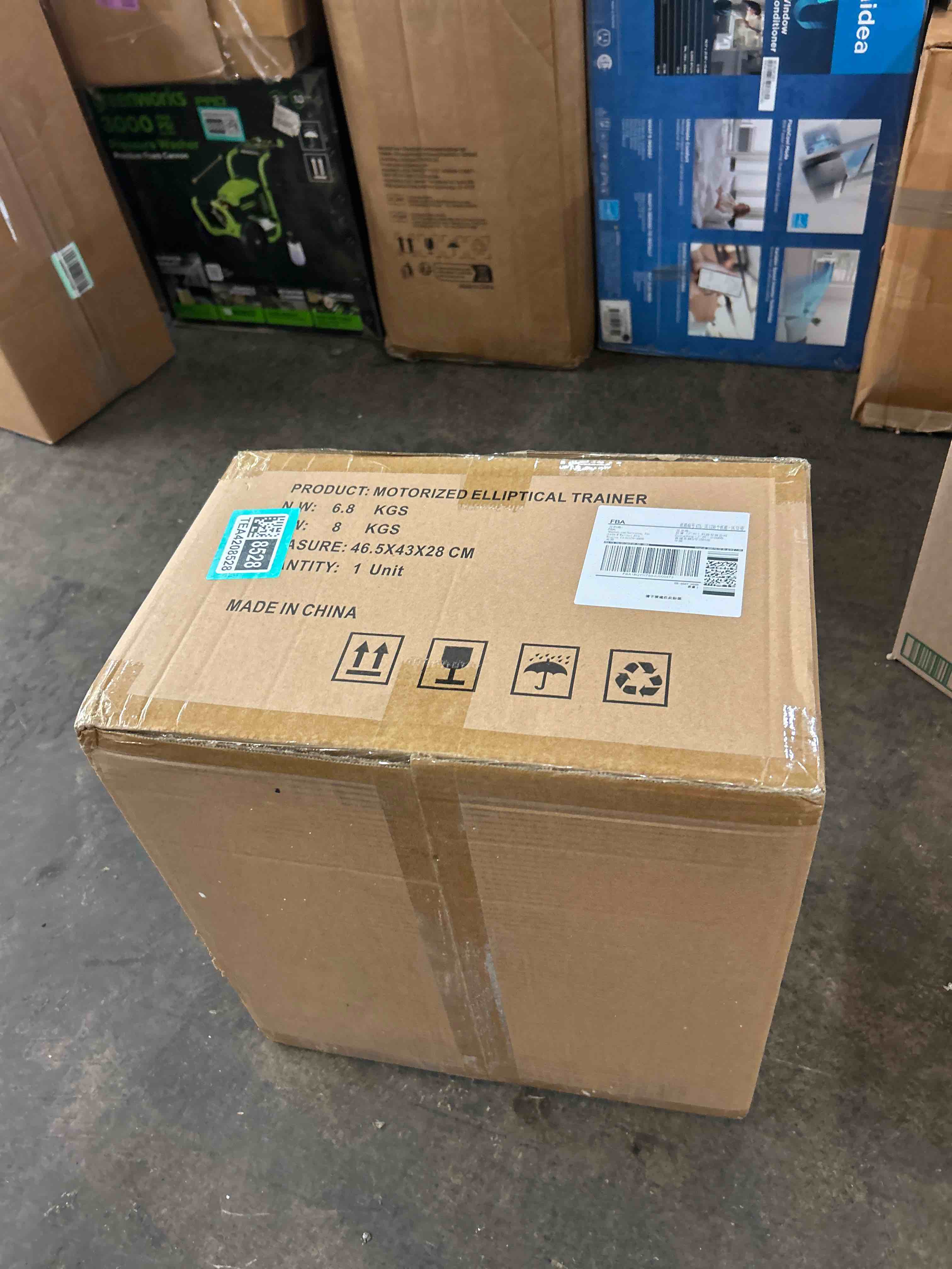 Condition photo showing New/Like New for durexo under desk elliptical, leg exerciser while sitting for seniors, quiet portable electric seated pedal exerciser with remote control and 12 adjustable speeds for home office