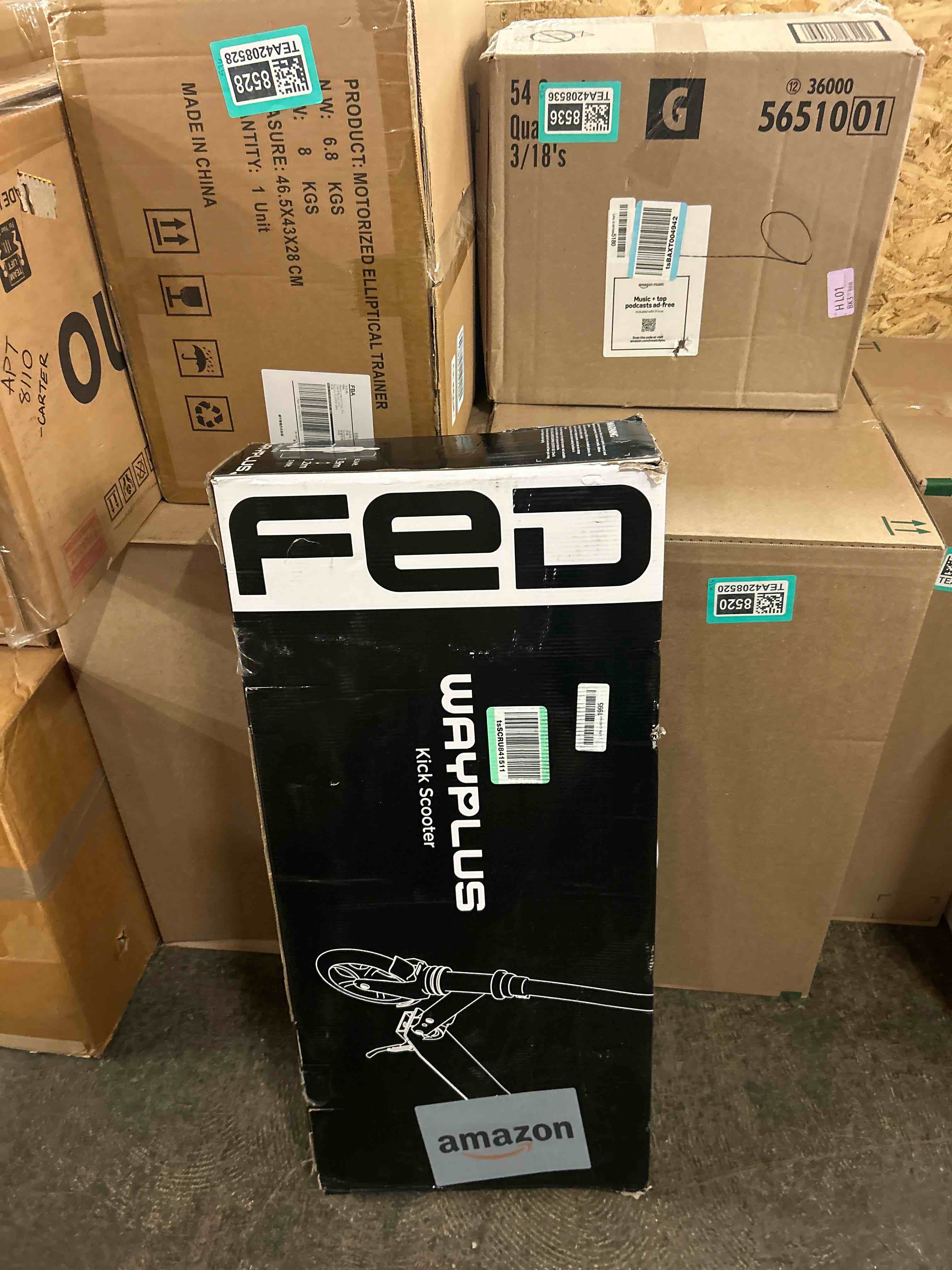 Condition photo showing New/Like New for wayplus ks1 kick scooter for ages 6+,kid, teens & adults. max load 240 lbs. foldable, lightweight, 8in big wheels for kids, teen and adults, 4 adjustable levels. bearing abec9 fed fitness
