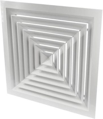 repa market 18" x 18" (neck) square aluminum ceiling diffuser - industrial 4 way supply exhaust ventilation, air conditioning - hvac horizontal flow duct cover - office warehouse 24" x 24" (outer) - amazon.com