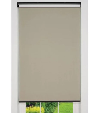 Condition photo showing New/Like New for blackout roller shades cordless blinds for windows free-stop thermal insulated 100% black out linen roller shades blinds with valance for bedroom living dining room home office taupe 34" w x 72" h
