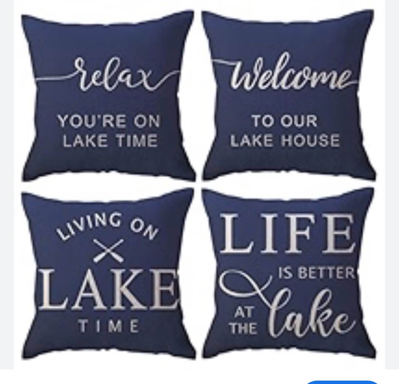 Condition photo showing New/Like New for toes in the water - decorative pillow cover with elegant typography indoor / outdoor pillow