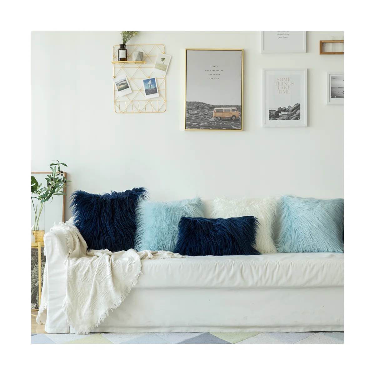 Condition photo showing New/Like New for rectangular faux for pillow covering insert
