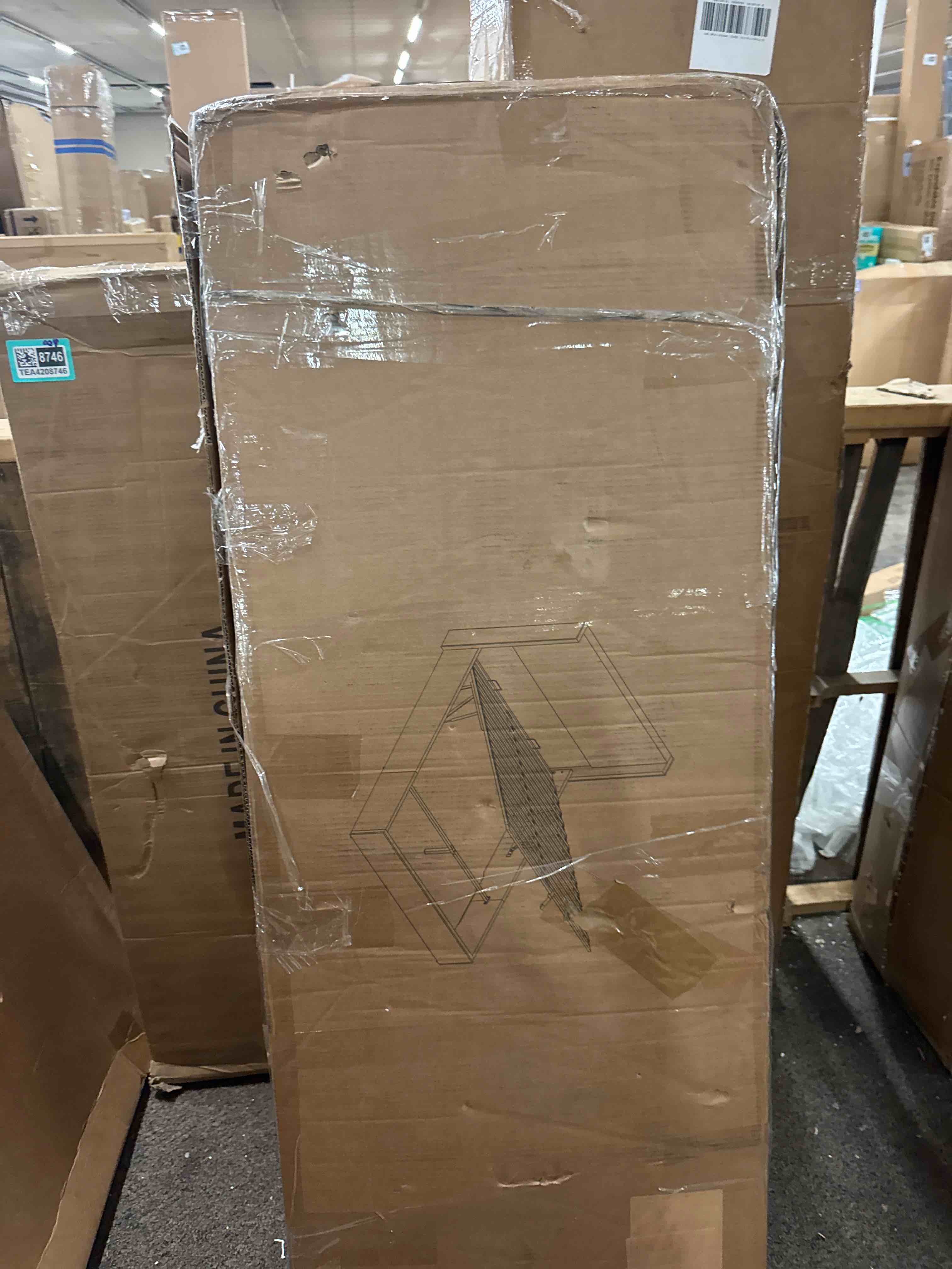 Condition photo showing New/Like New for allewie queen size velvet lift up storage bed, modern wingback headboard, hydraulic support, no box spring needed, white