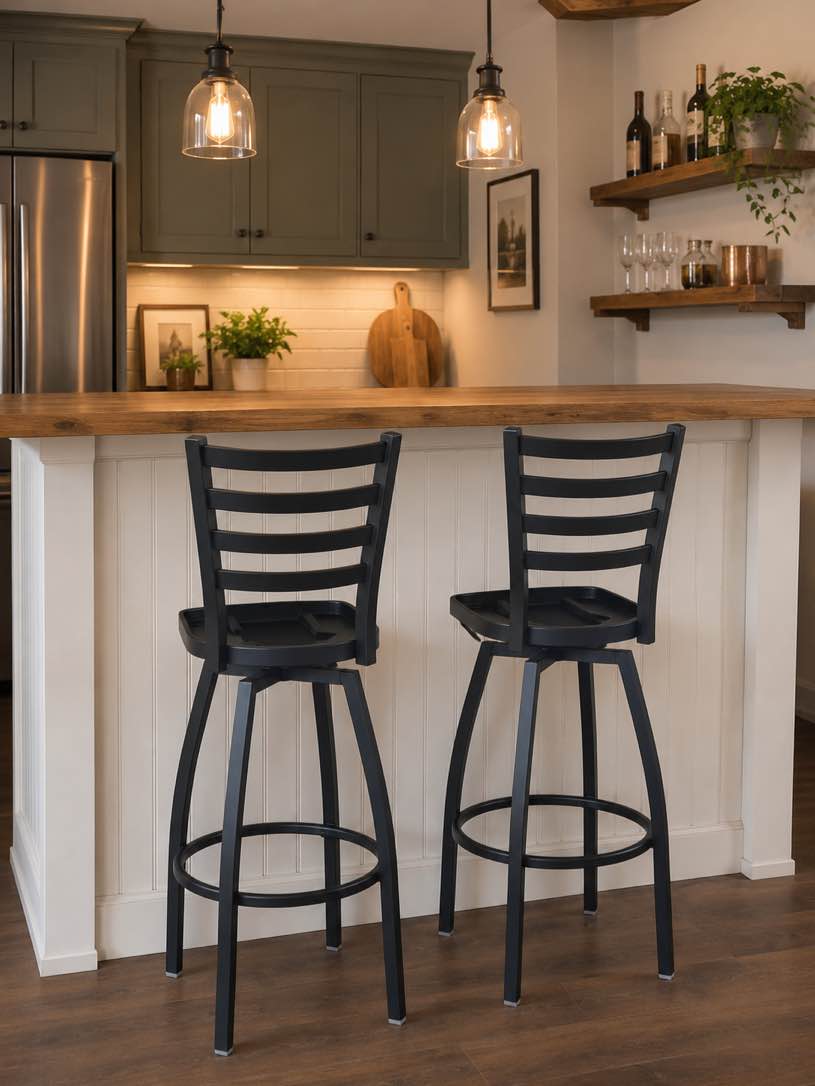 Condition photo showing Good Condition for jackie swivel stools, set of two