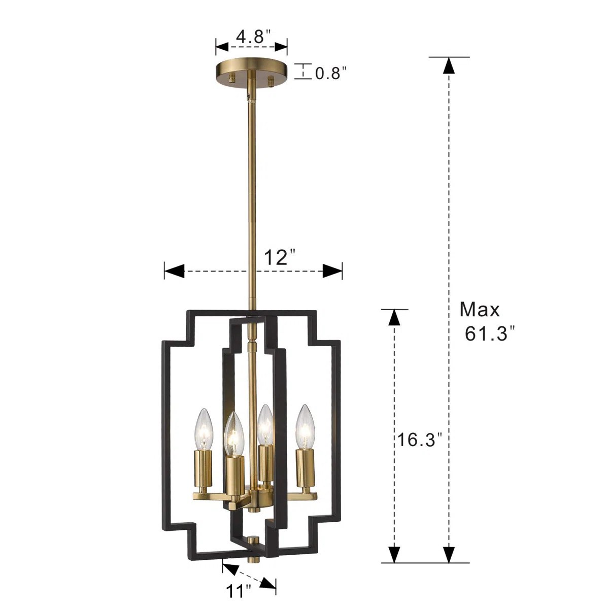 Condition photo showing New/Like New for oslo4 light lantern pendant