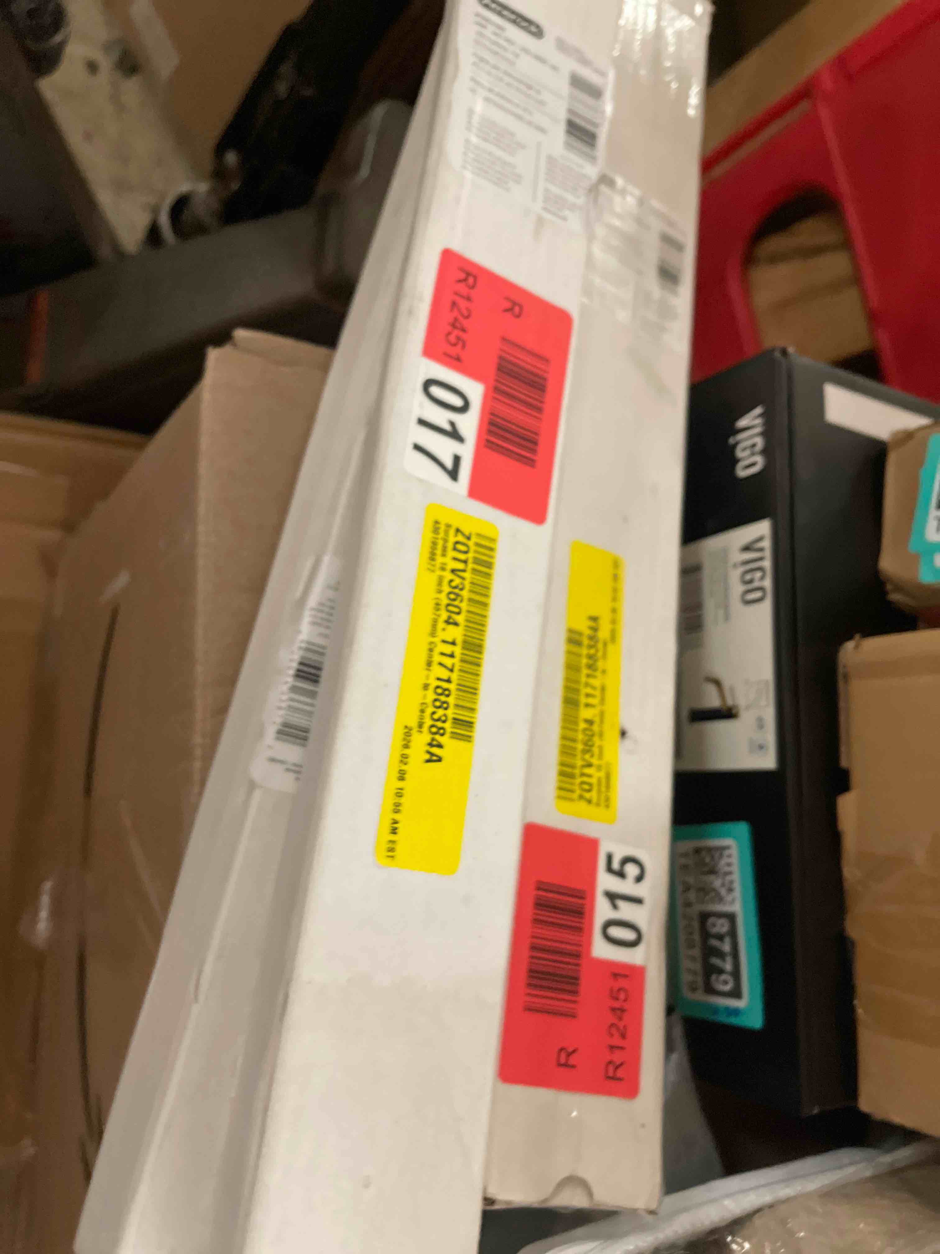 Condition photo showing New/Like New for (3)amerock surpass 18 inch (457mm) center-to-center oil-rubbed bronze appliance pull, bp55525orb