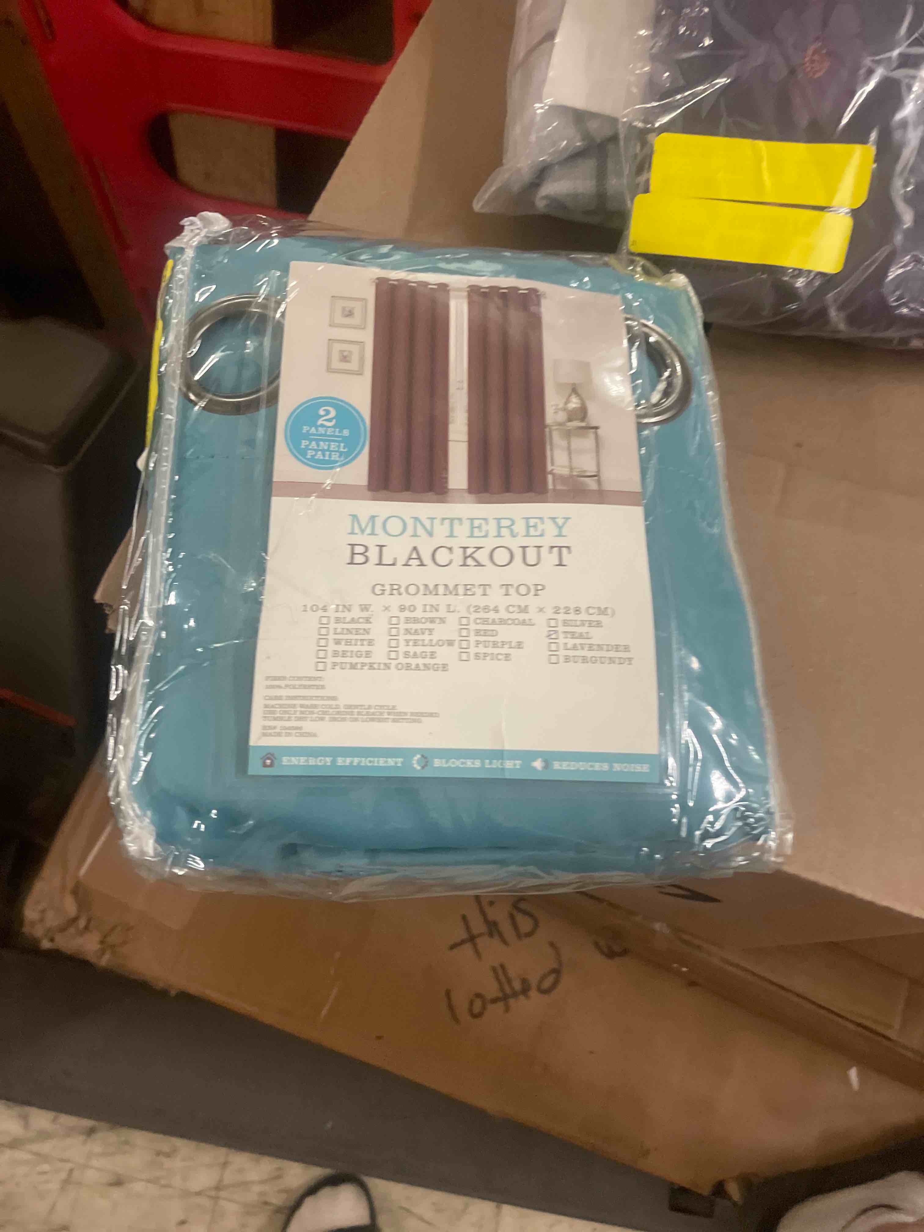 Condition photo showing New/Like New for blackout curtains 104 x 90inch long sea teal curtains set of 2 panels room darkening curtains for bedroom and living room