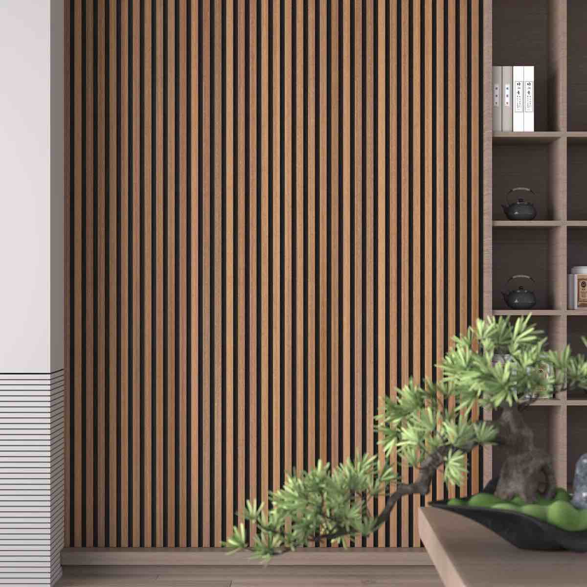 acoustic wood wall paneling, decorative soundproof panels for walls and ceilings, 3d slat wood wall panels