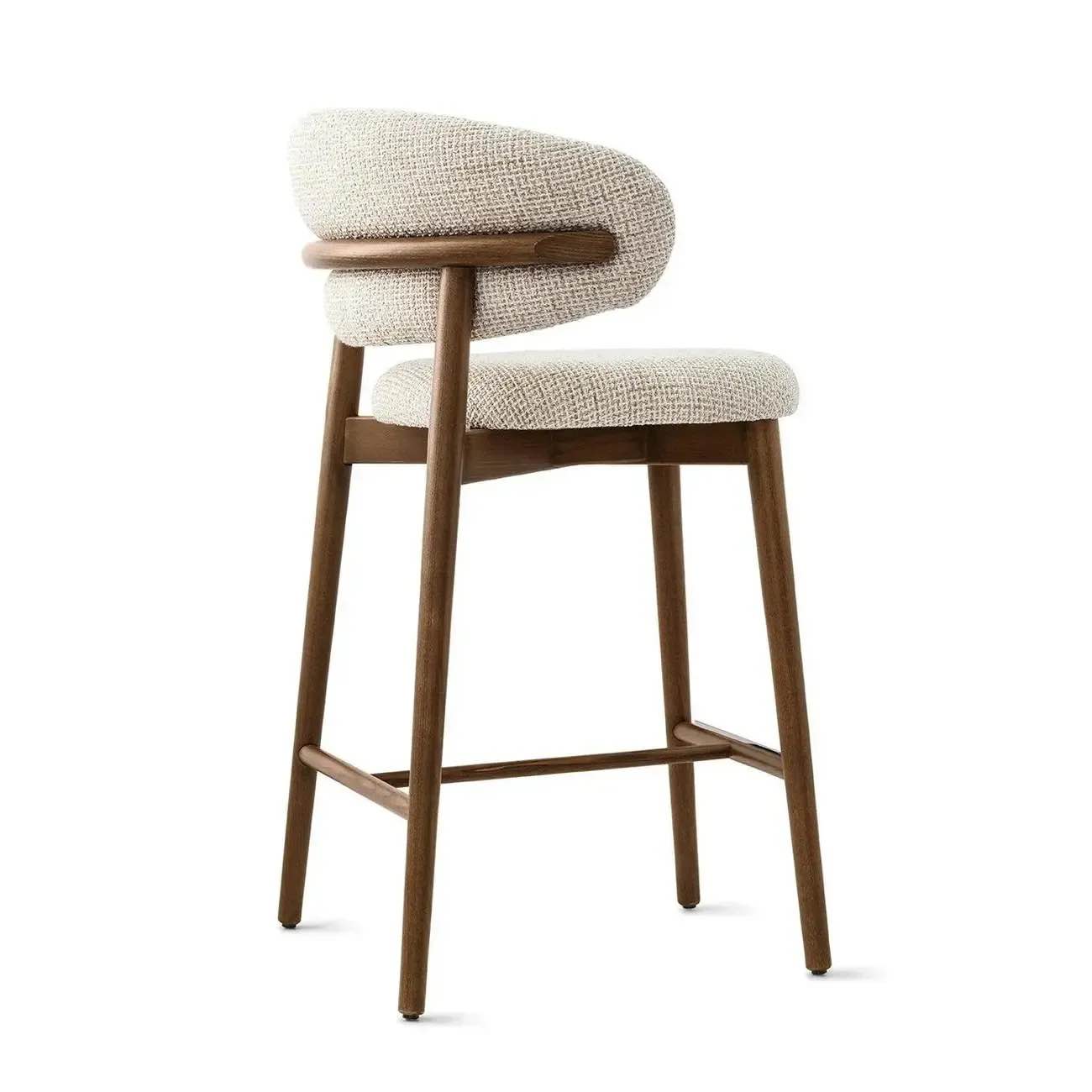 Condition photo showing New/Like New for modern fabric upholstered counter height bar stools