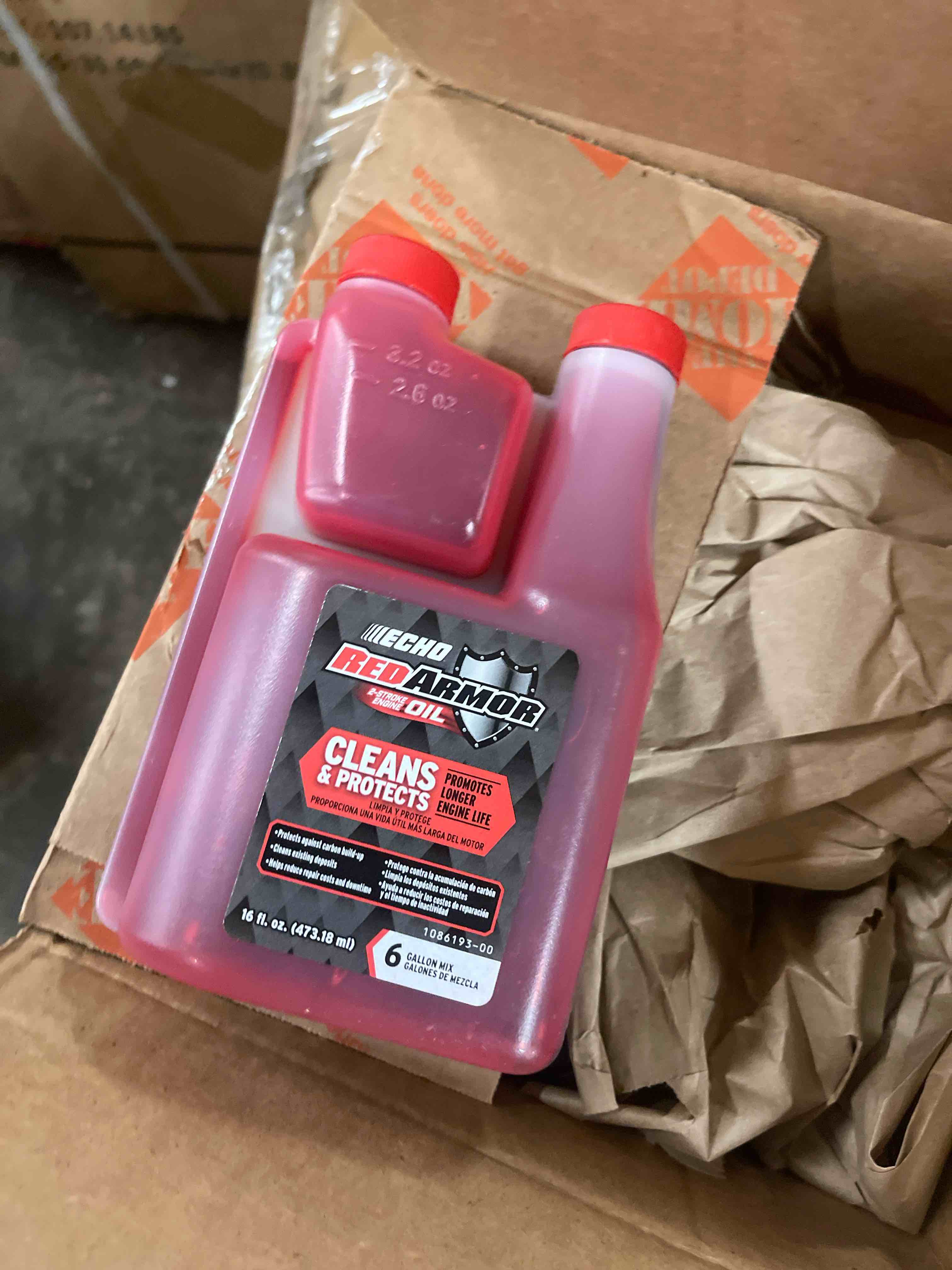 Condition photo showing New/Like New for red armor 16 oz. 2-stroke cycle engine oil