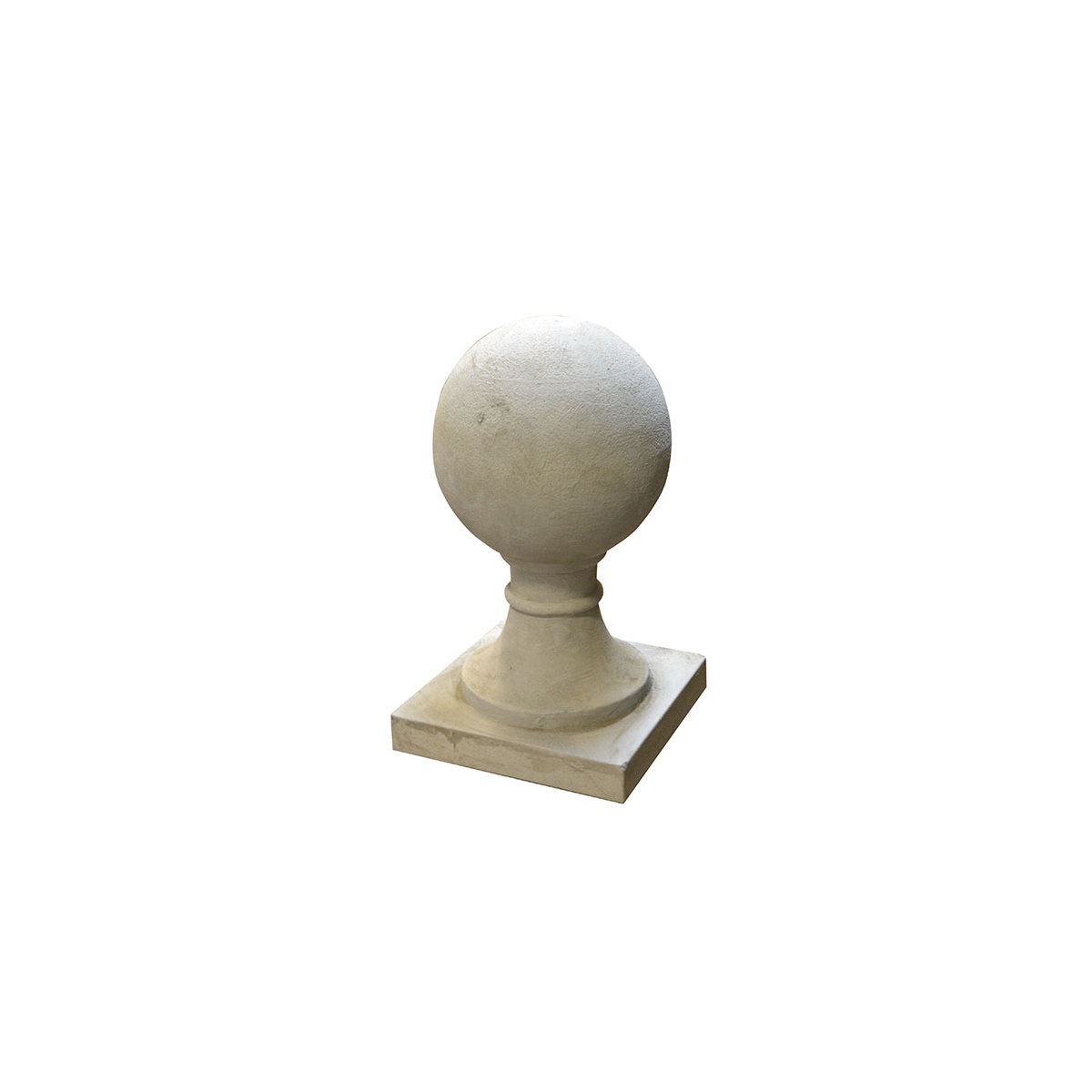 Condition photo showing New/Like New for small sphere square base finial statue
