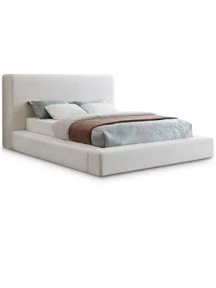 Condition photo showing New/Like New for meridian devin headboard linen textured fabric full size
