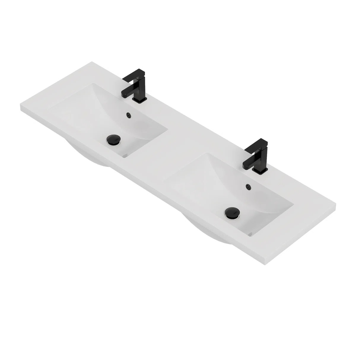Condition photo showing New/Like New for 60 inch double sink vanity top white by eclife
