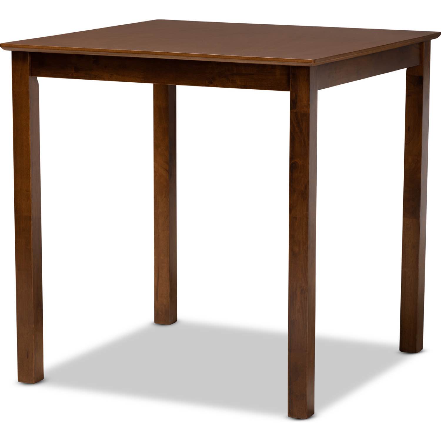 Condition photo showing New/Like New for baxton lenoir 35" counter dining table in walnut brown wood