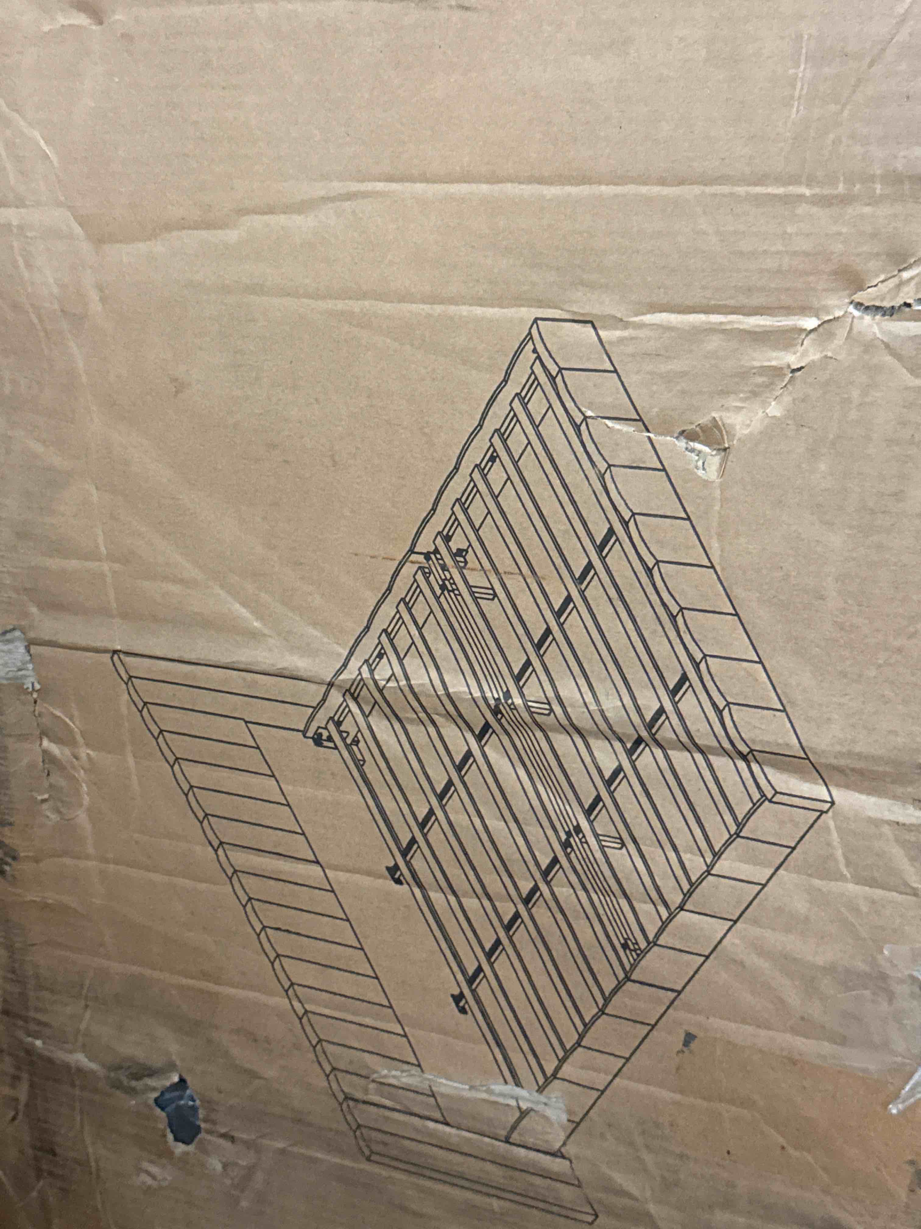 Condition photo showing New/Like New for sha cerlin king size bed frame, velvet upholstered platform bed, vertical channel tufted adjustable headboard, low profile bed frame, no box spring needed, easy assembly, white