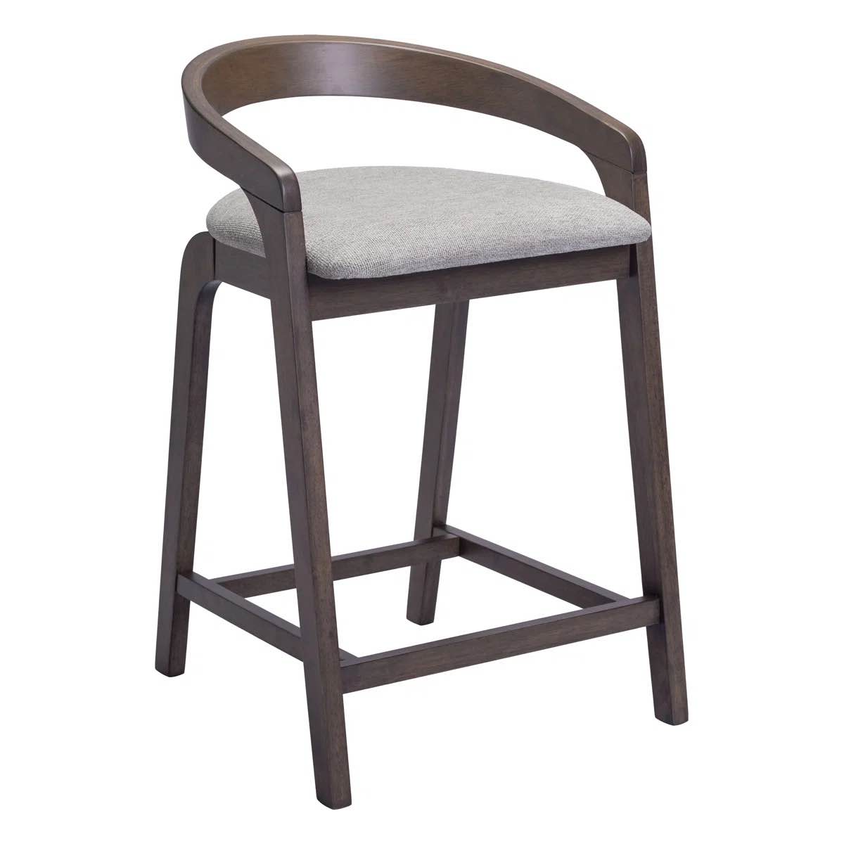 Condition photo showing New/Like New for troy counter stool dove gray & espresso (set of 2)