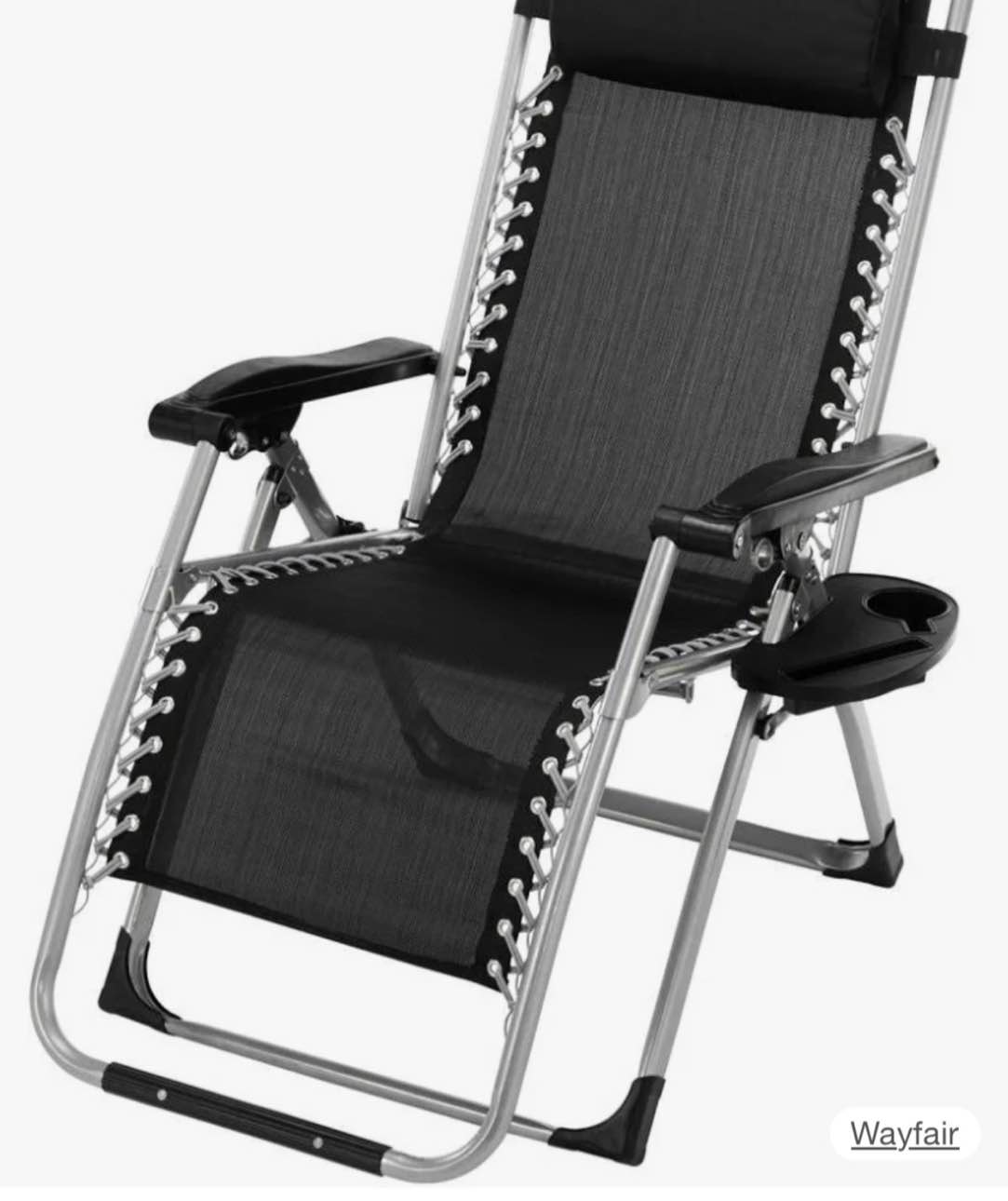 Condition photo showing New/Like New for folding zero gravity chair