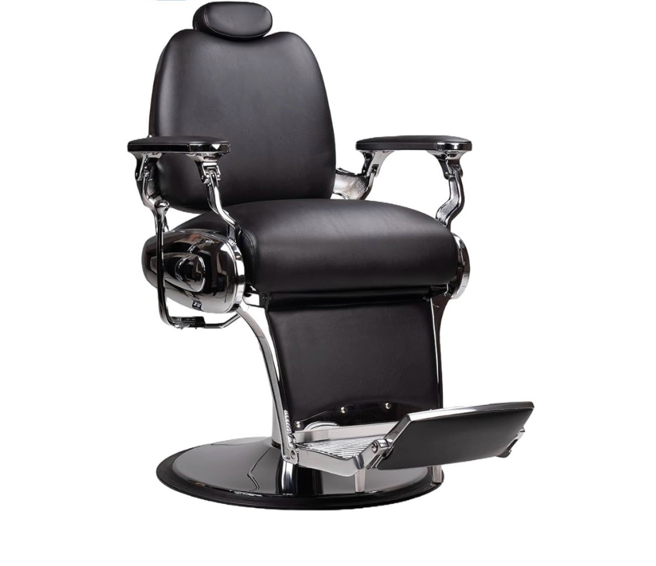Condition photo showing Good Condition for antlu barber chair salon hair stylist, vintage hair styling chairs for barbershop beauty tattoo massage (black-silver)