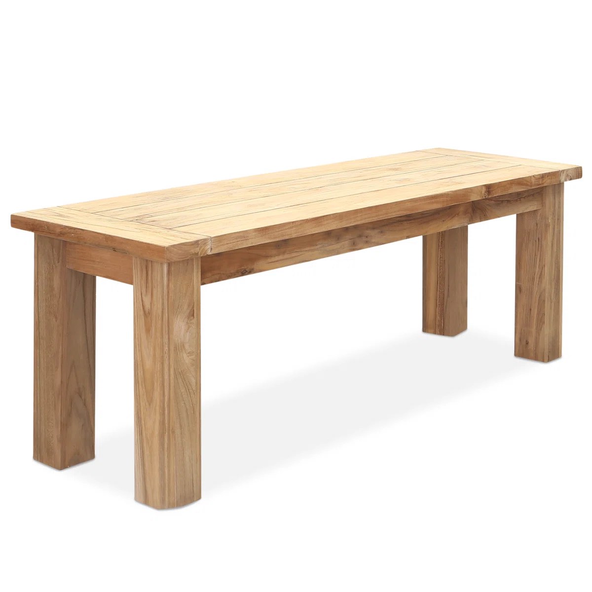 Condition photo showing New/Like New for bedwell teak outdoor bench