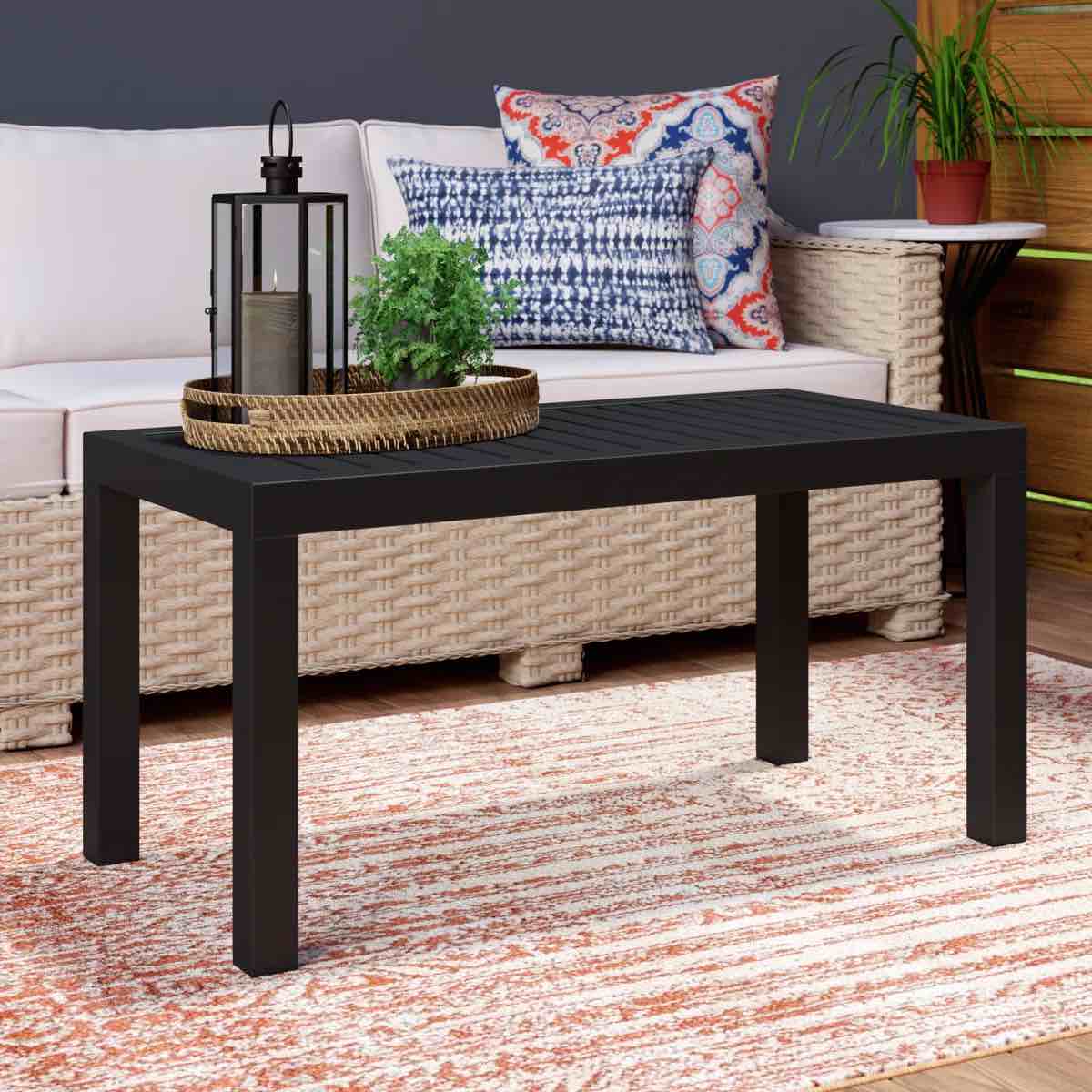 Condition photo showing New/Like New for rectangular outdoor coffee table