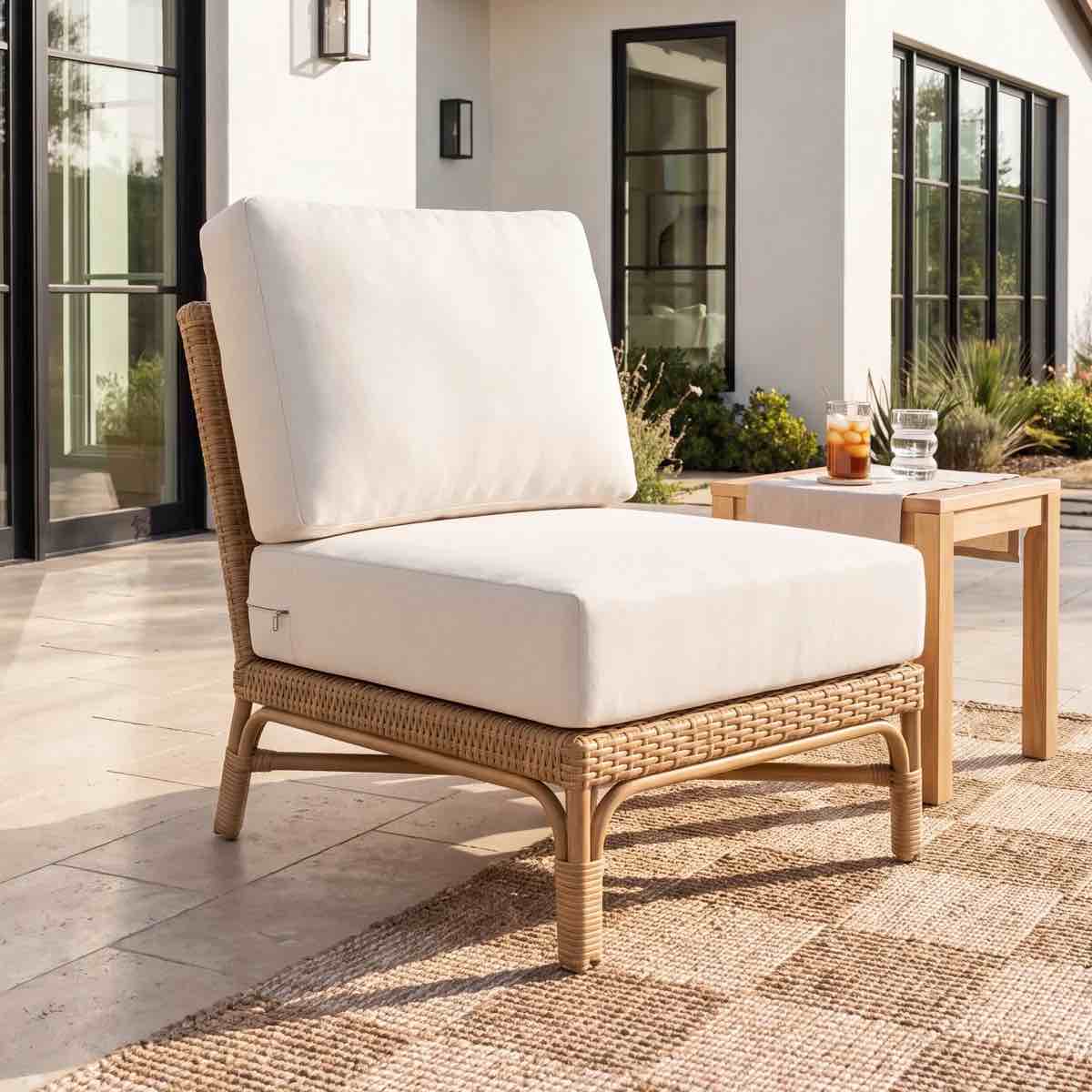 lani sunbrella® 24" outdoor lounge chair seat/back cushion