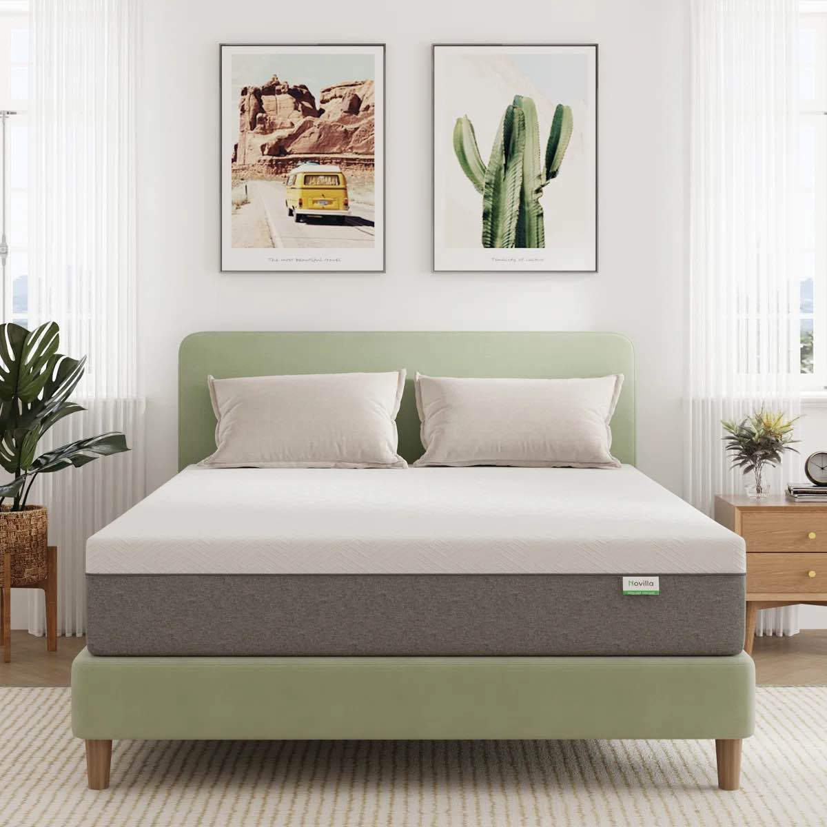 Condition photo showing New/Like New for 12'' medium gel memory foam mattress- full