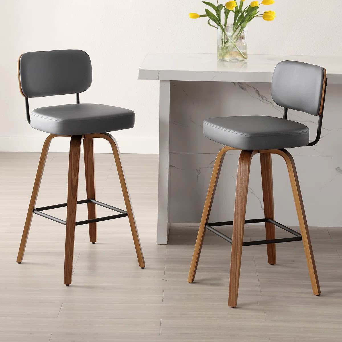 kahana swivel upholstered counter & bar stool