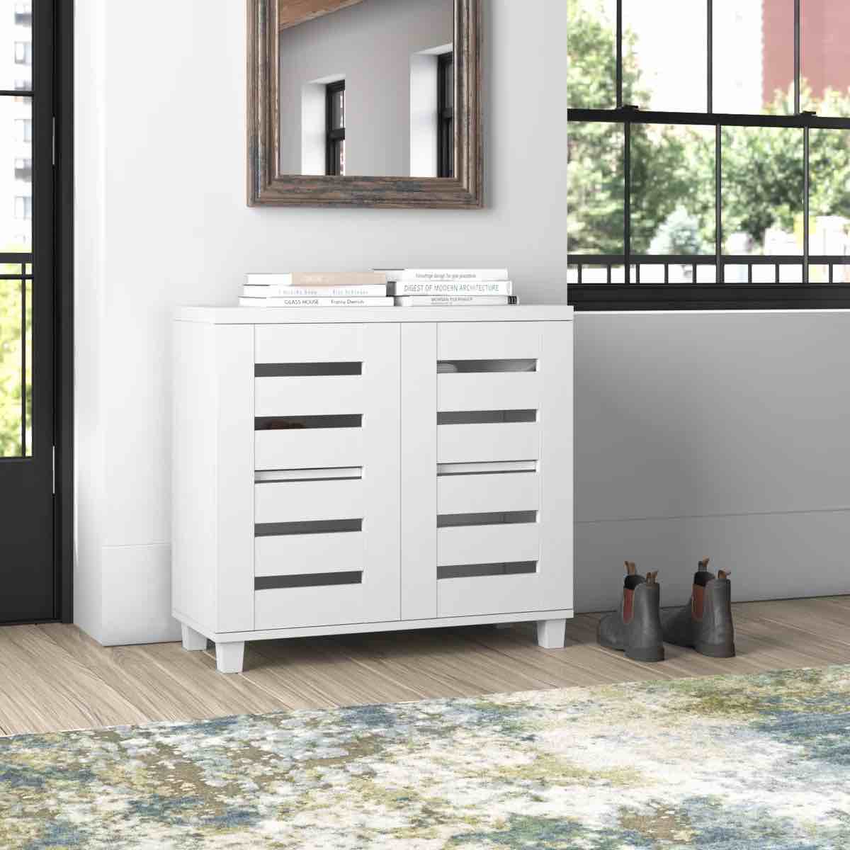 millan 12 pair shoe storage cabinet