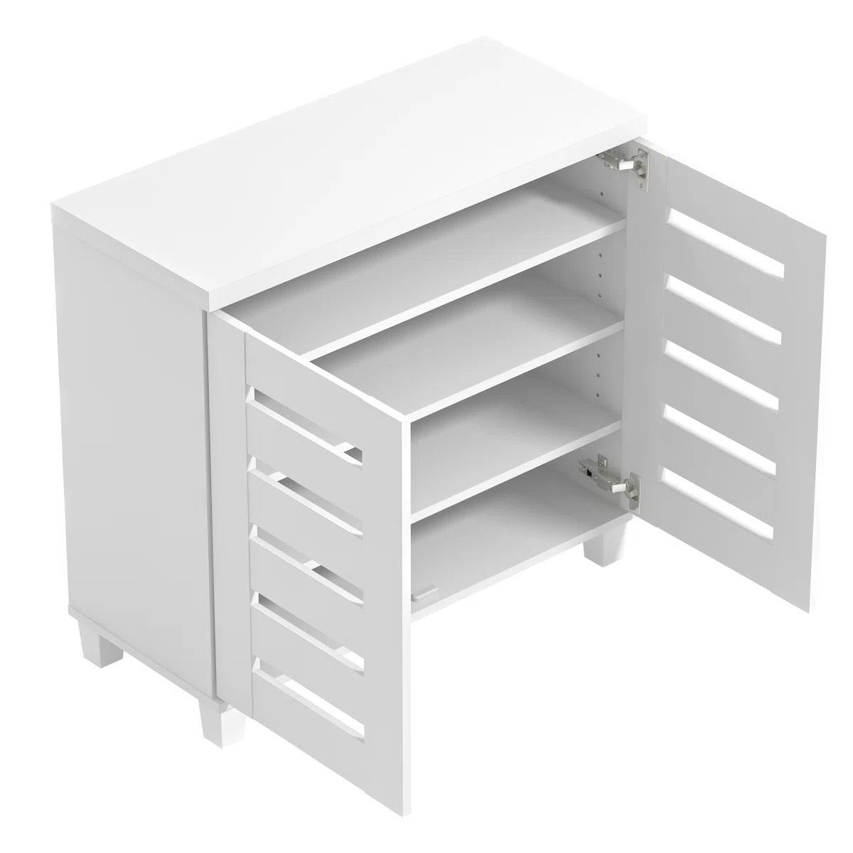Condition photo showing New/Like New for millan 12 pair shoe storage cabinet
