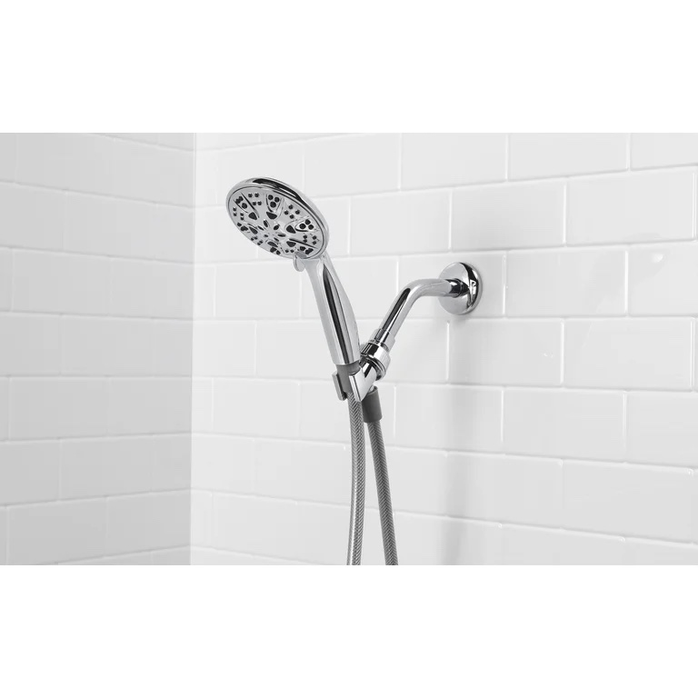 Condition photo showing New/Like New for mainstays showerhead in chrome finish