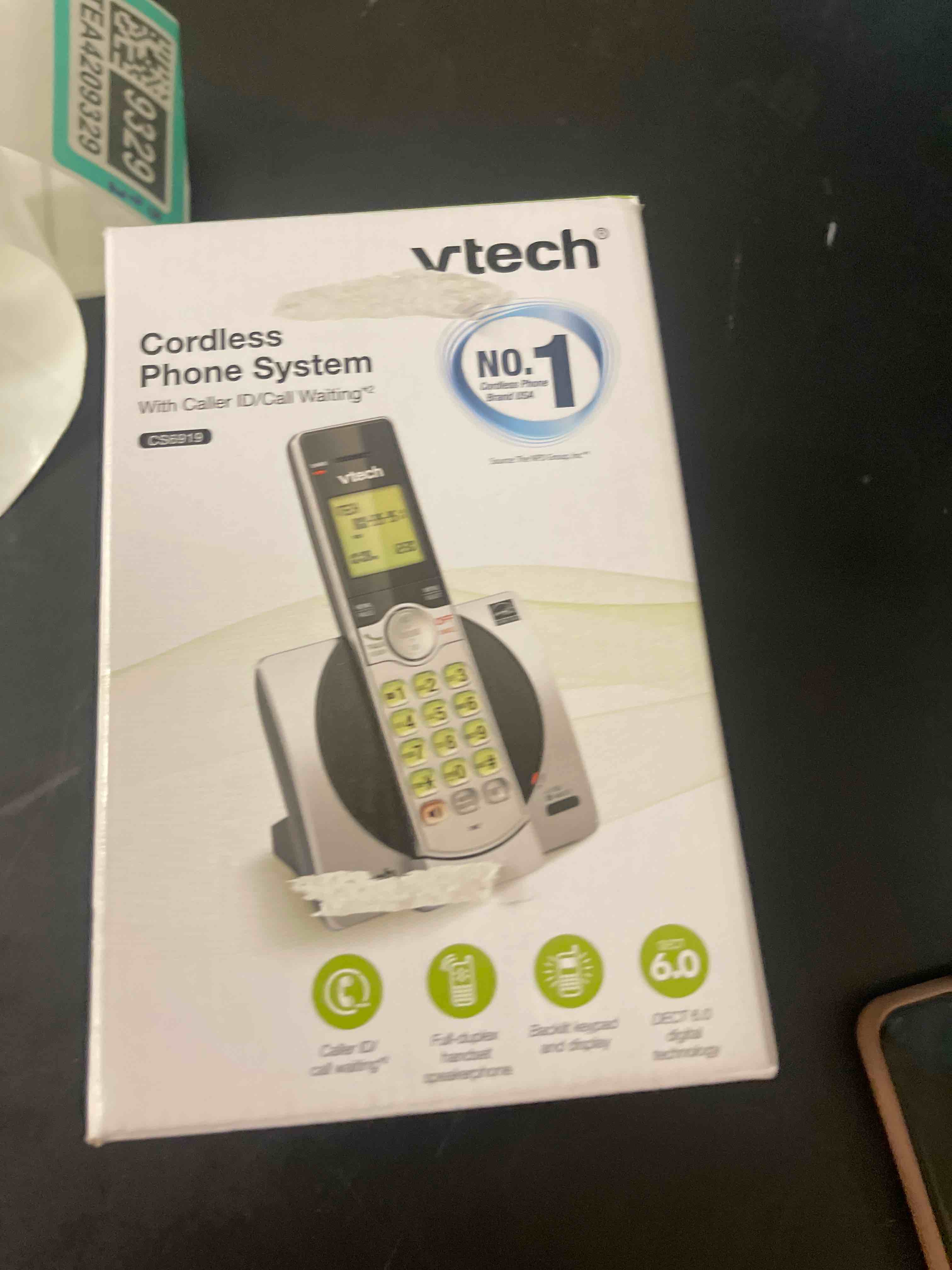Condition photo showing New/Like New for vtech dect 6.0 expandable cordless phone with call block  cs6919 (silver & black)