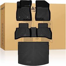 lasfit floor mats & cargo liner for chevrolet chevy trailblazer 2021-2026 (only fit awd & cargo in upper deck position), all weather tpe custom fit floor mats for car, car floor mats full set for trailblazer 2021-2026 awd/upper deck position