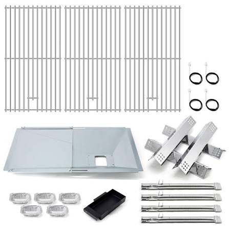 replacement parts for monument grill 35633 41847ng 24367 24633, a0212926 main burner & d010012307 flame tamer & a0212804 cooking grid & grease tray & igniter for 35633 monument grill